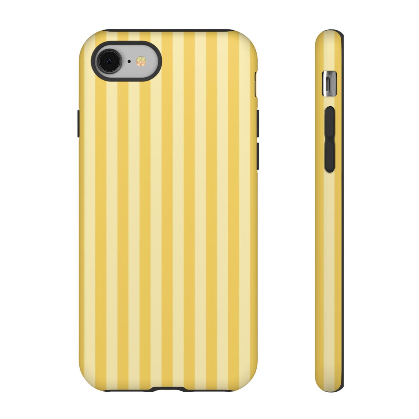 Yellow Stripe Tough Phone Case — Durable Protective iPhone Cover