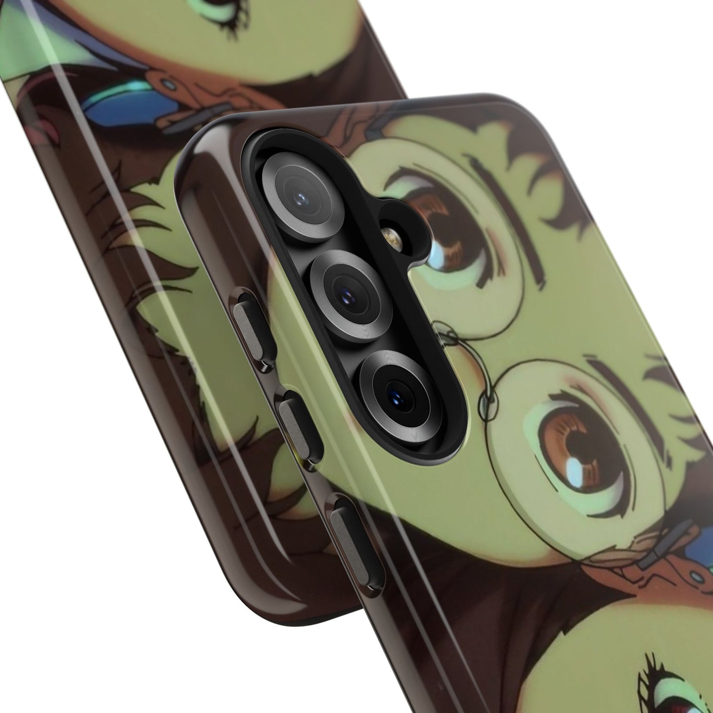 Anime Duo Tough Phone Case — Cute Chibi Sisters Protective Cover