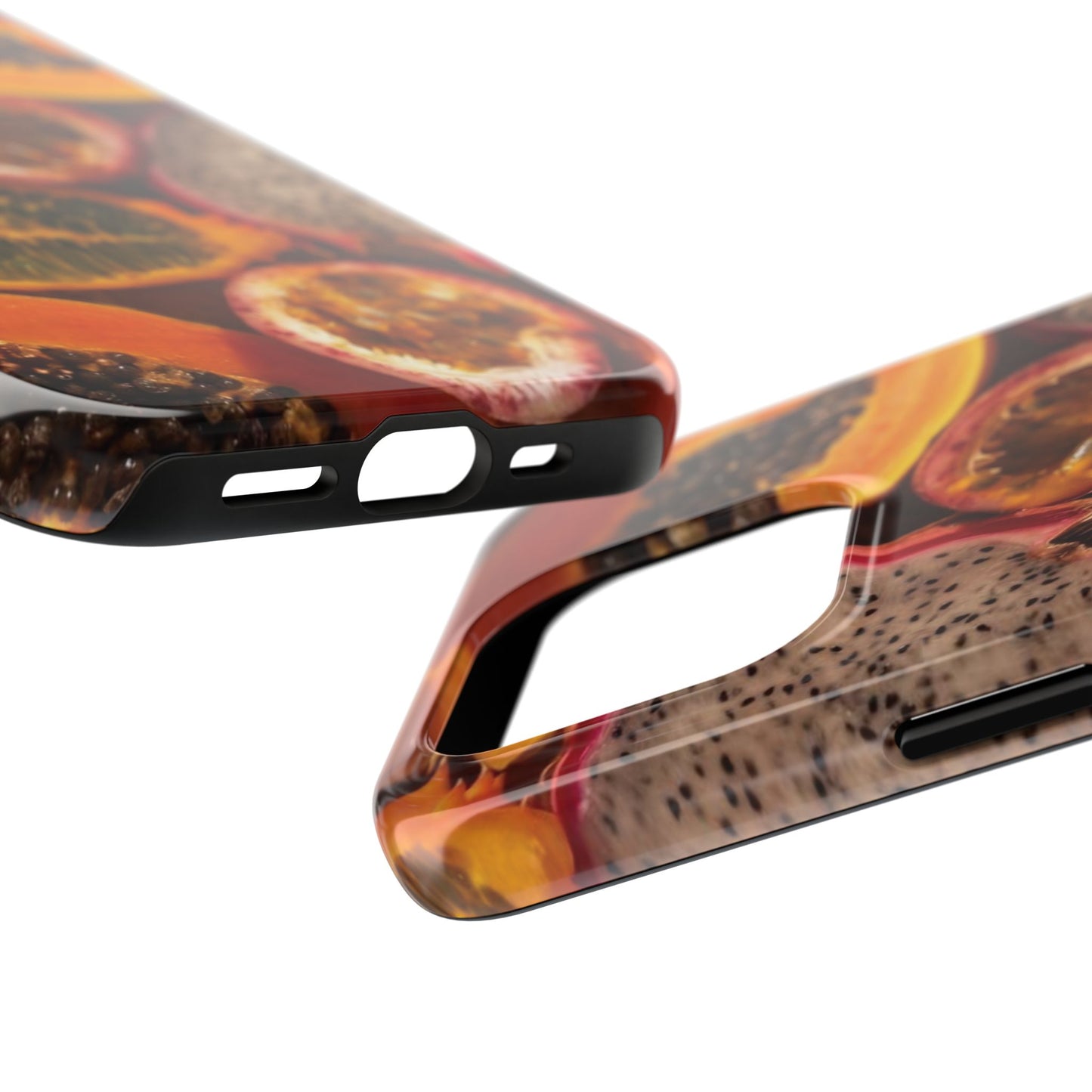 Tropical Fruit Tough Phone Case — Papaya & Dragon Fruit Design