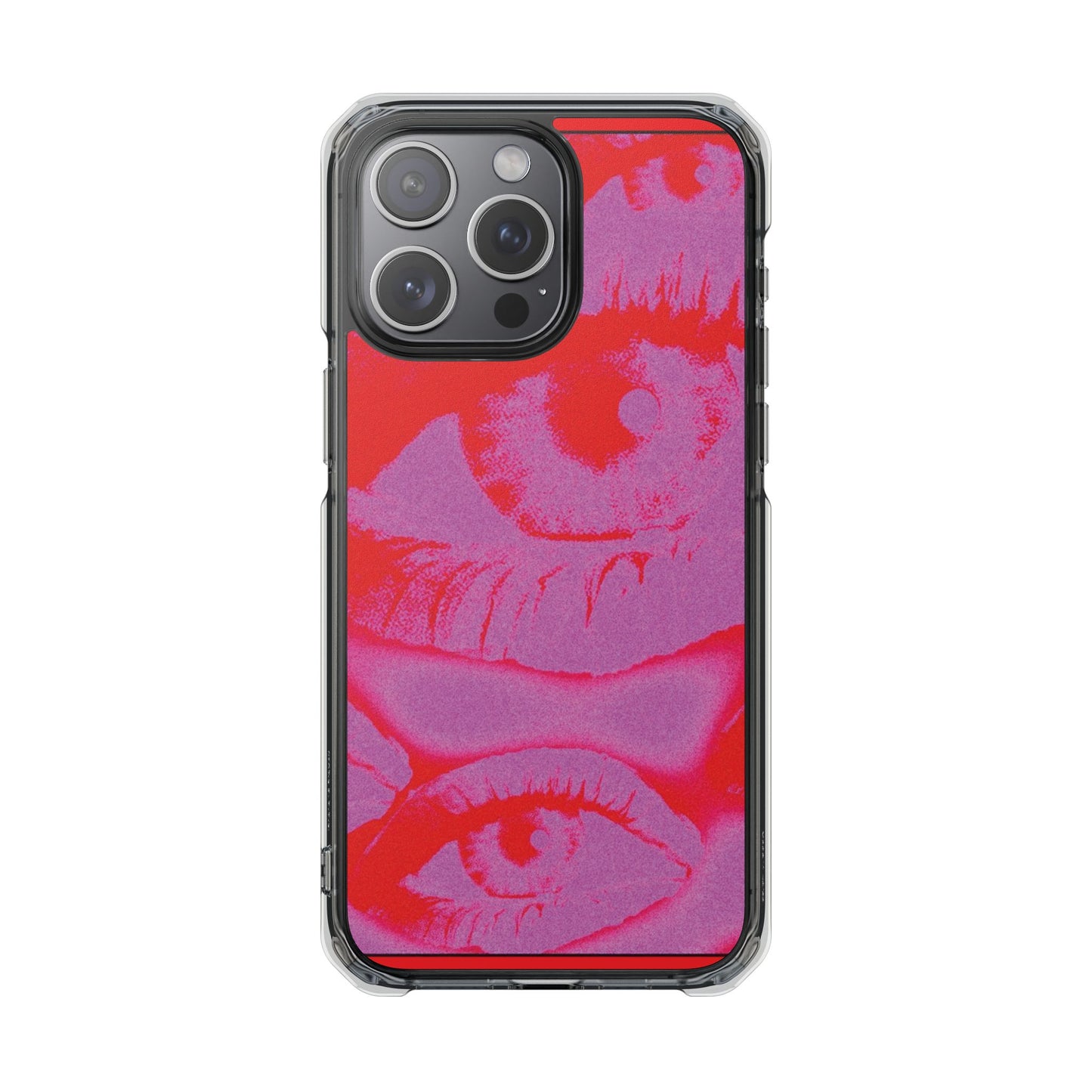 Phone Case — Pop Art Red Eyes Magnetic Clear Impact Case