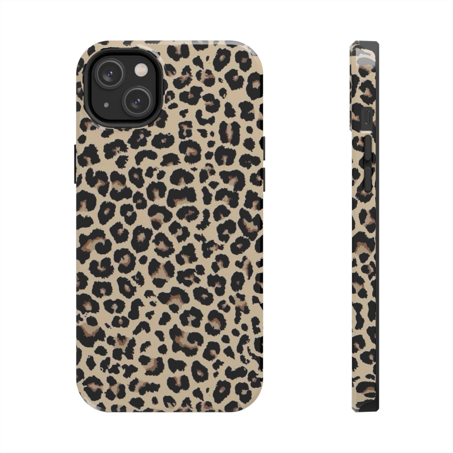 Leopard Print Tough Phone Case — Durable Protective iPhone Cover
