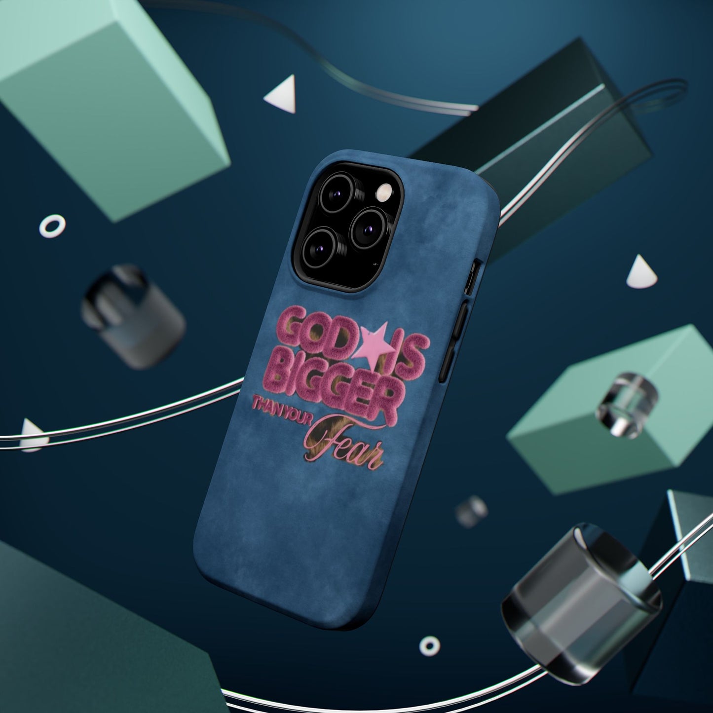 Phone Case — “God Is Bigger Than Your Fear” Magnetic Impact-Resistant Case