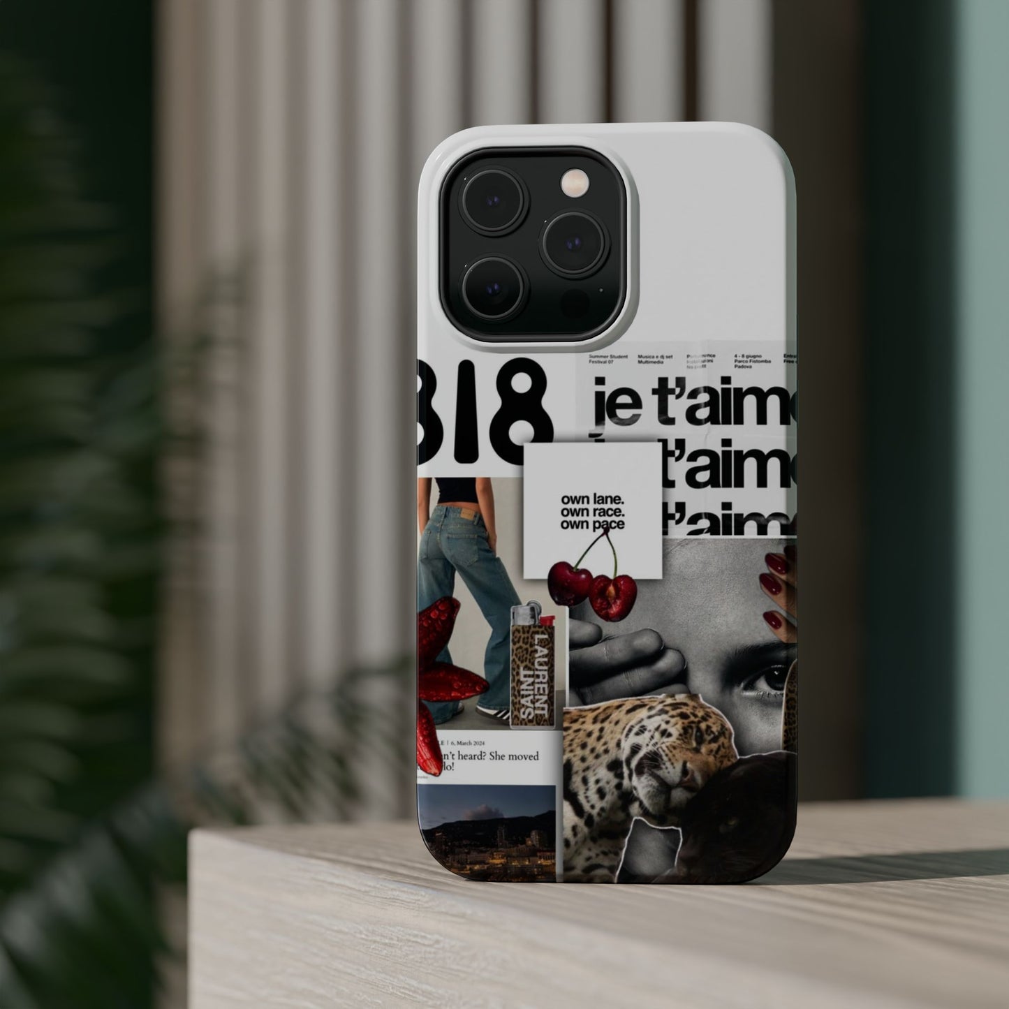 Collage 'Je t’aime' Magnetic Impact-Resistant Phone Case