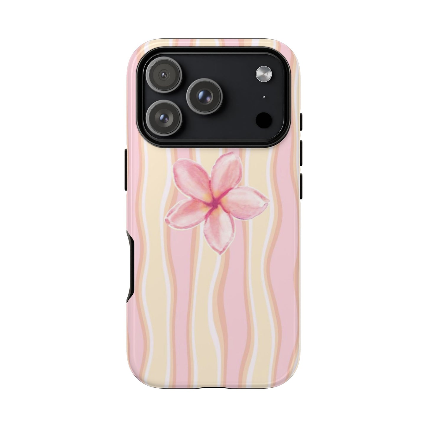 Pink Plumeria Phone Case - Tropical Floral Tough Phone Case