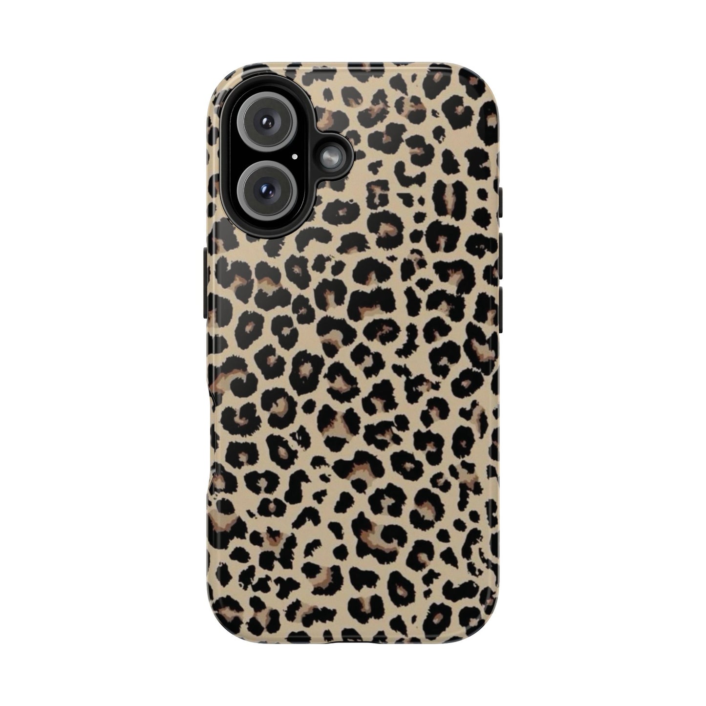 Leopard Print Tough Phone Case — Durable Protective iPhone Cover