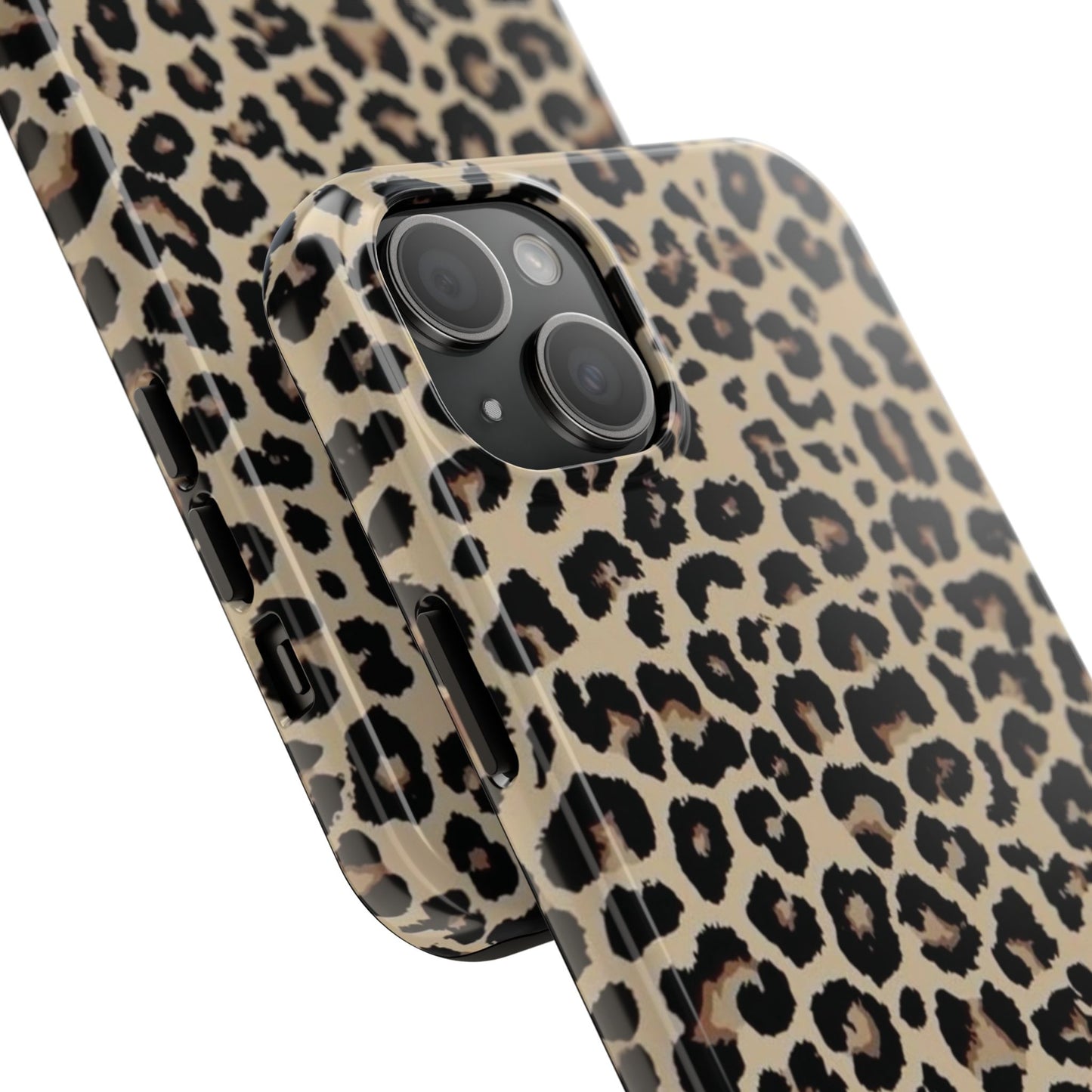 Leopard Print Tough Phone Case — Durable Protective iPhone Cover