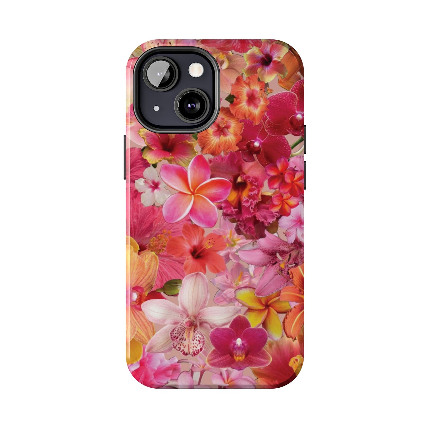 Tough Phone Case — Pink Tropical Floral Orchids Phone Cover