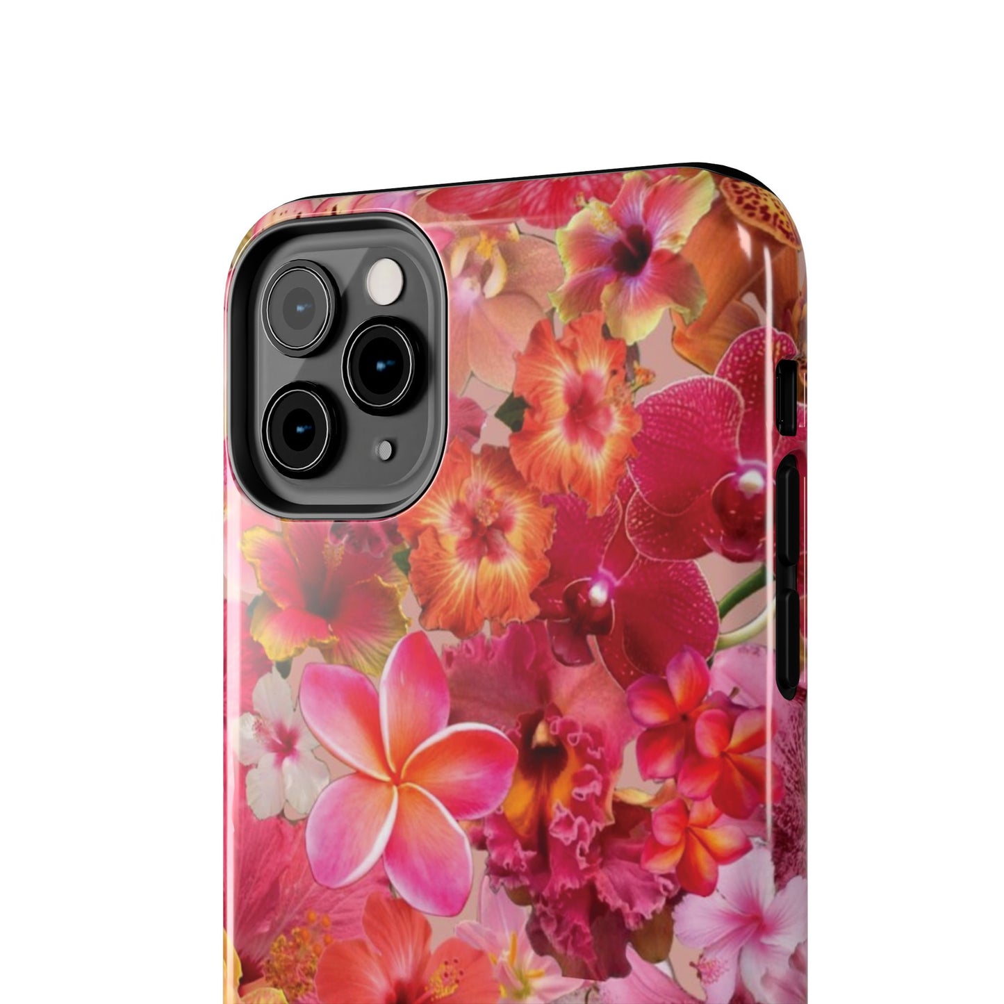 Tough Phone Case — Pink Tropical Floral Orchids Phone Cover