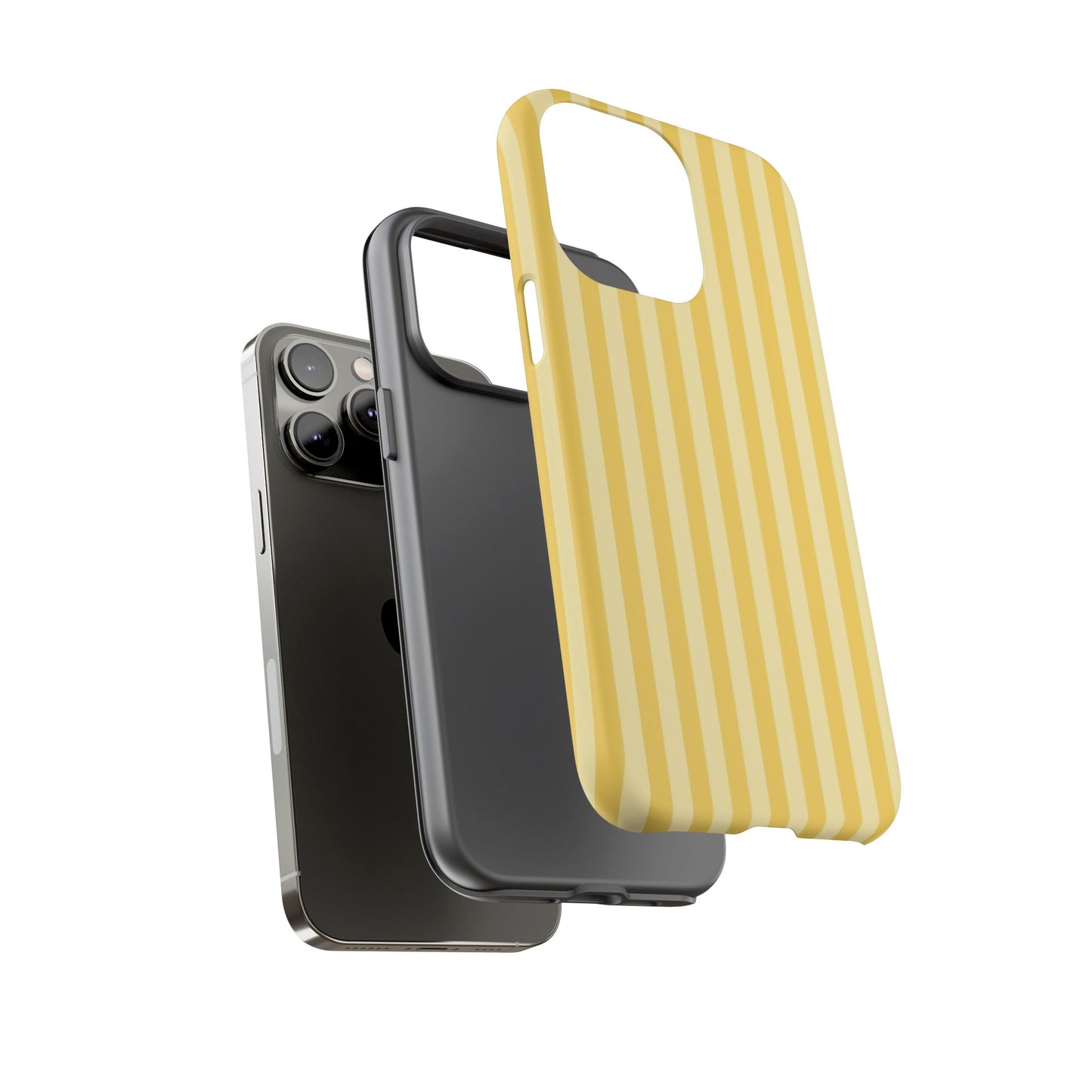 Yellow Stripe Tough Phone Case — Durable Protective iPhone Cover