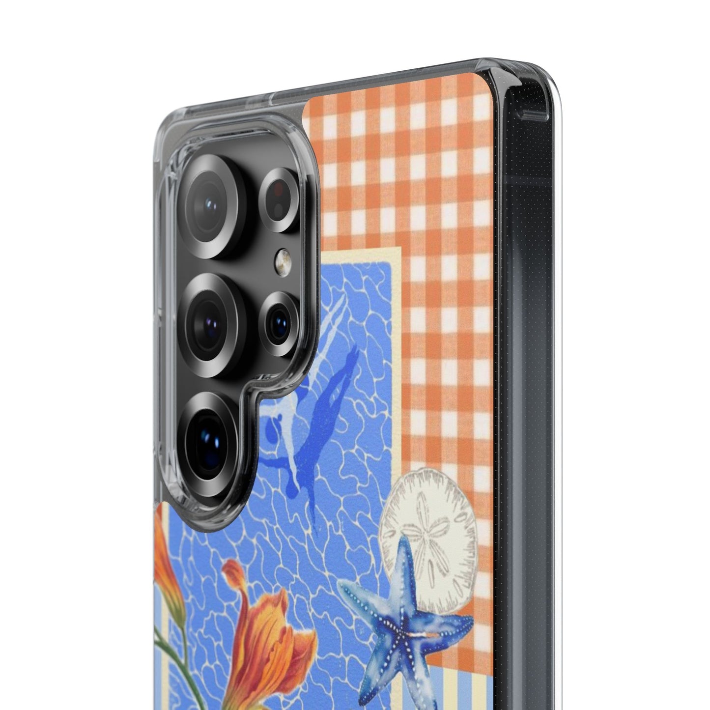 Floral Patchwork Clear Impact-Resistant Phone Case