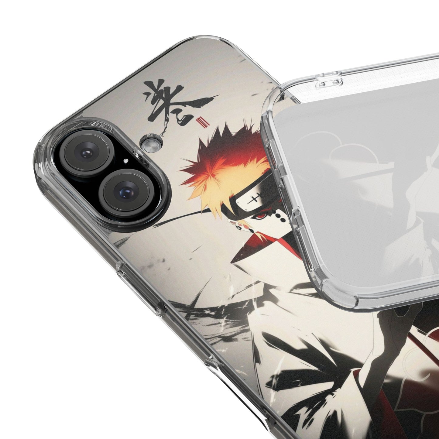 Clear Impact-Resistant Phone Case — Anime Akatsuki Shadow Design
