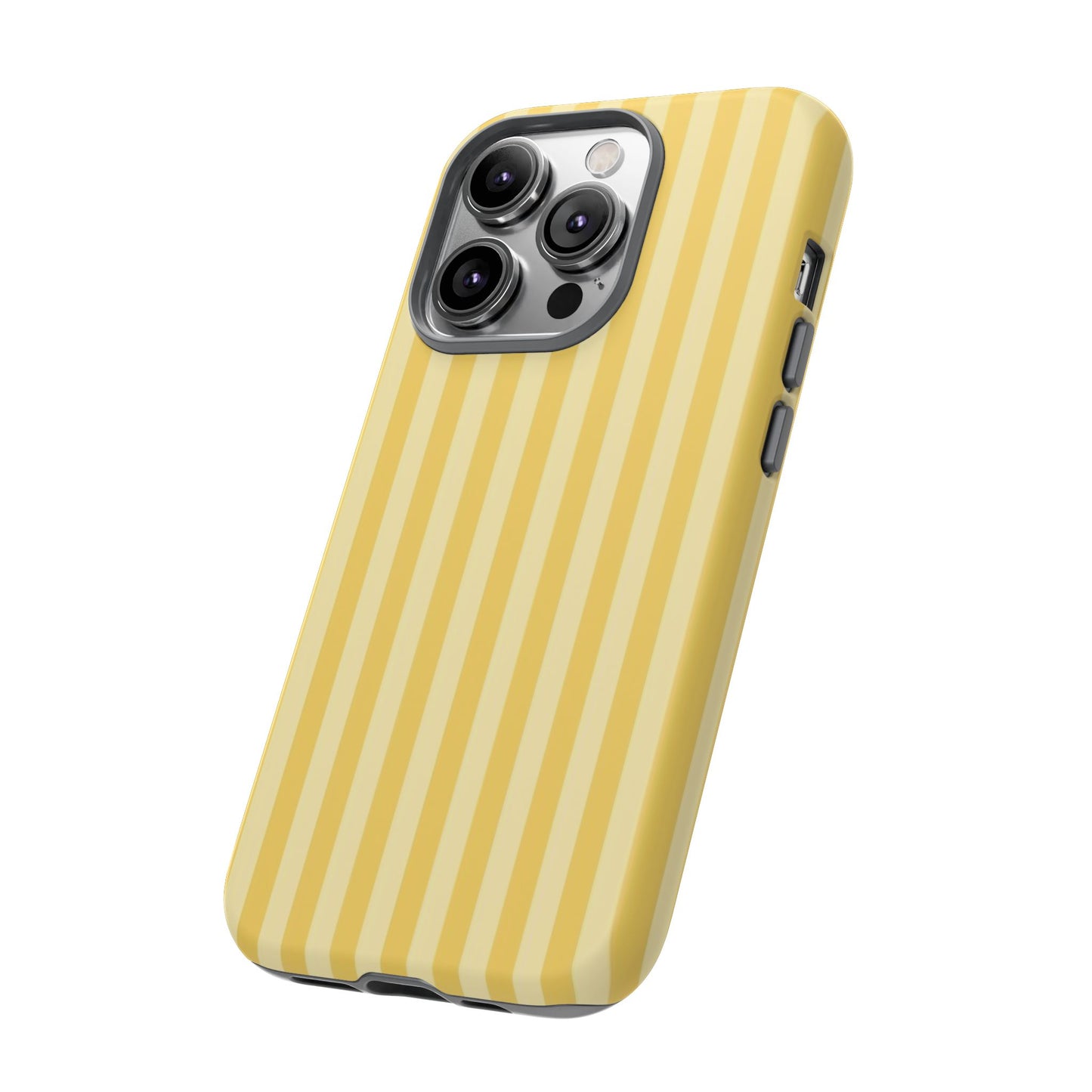 Yellow Stripe Tough Phone Case — Durable Protective iPhone Cover