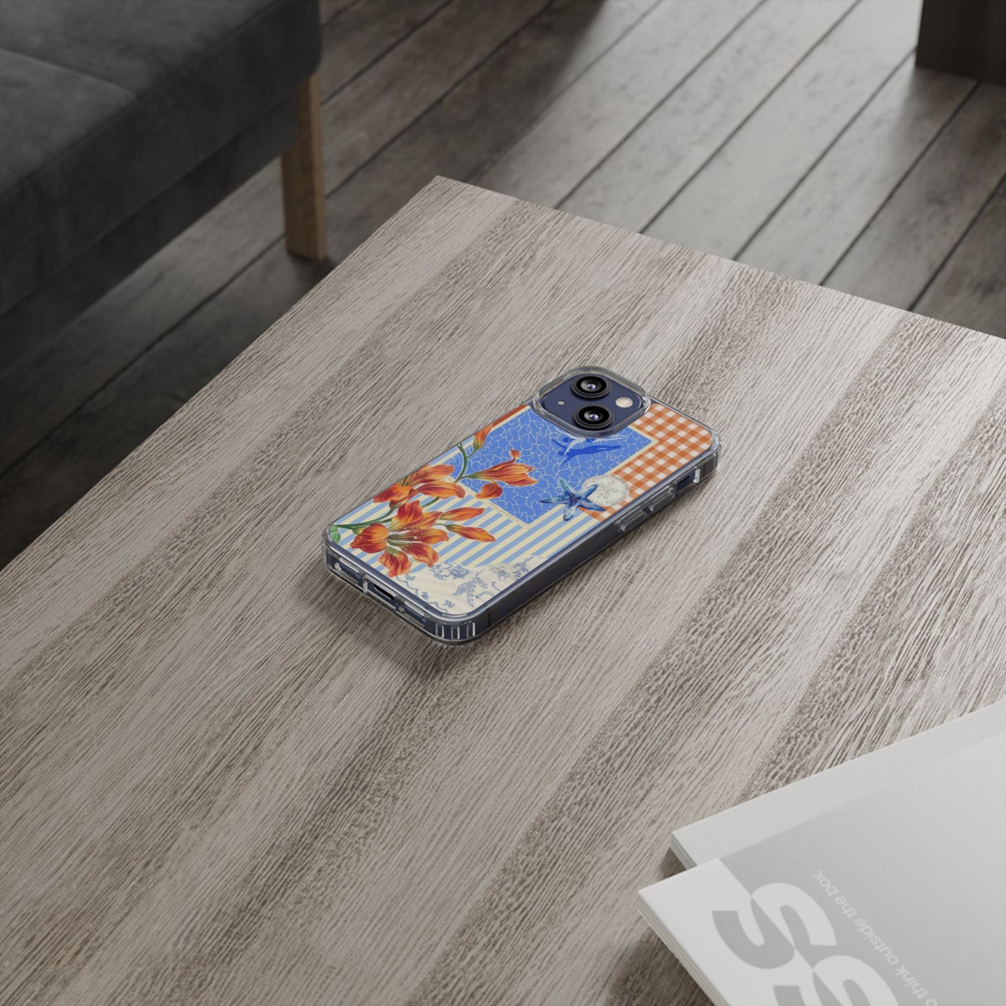 Floral Patchwork Clear Impact-Resistant Phone Case