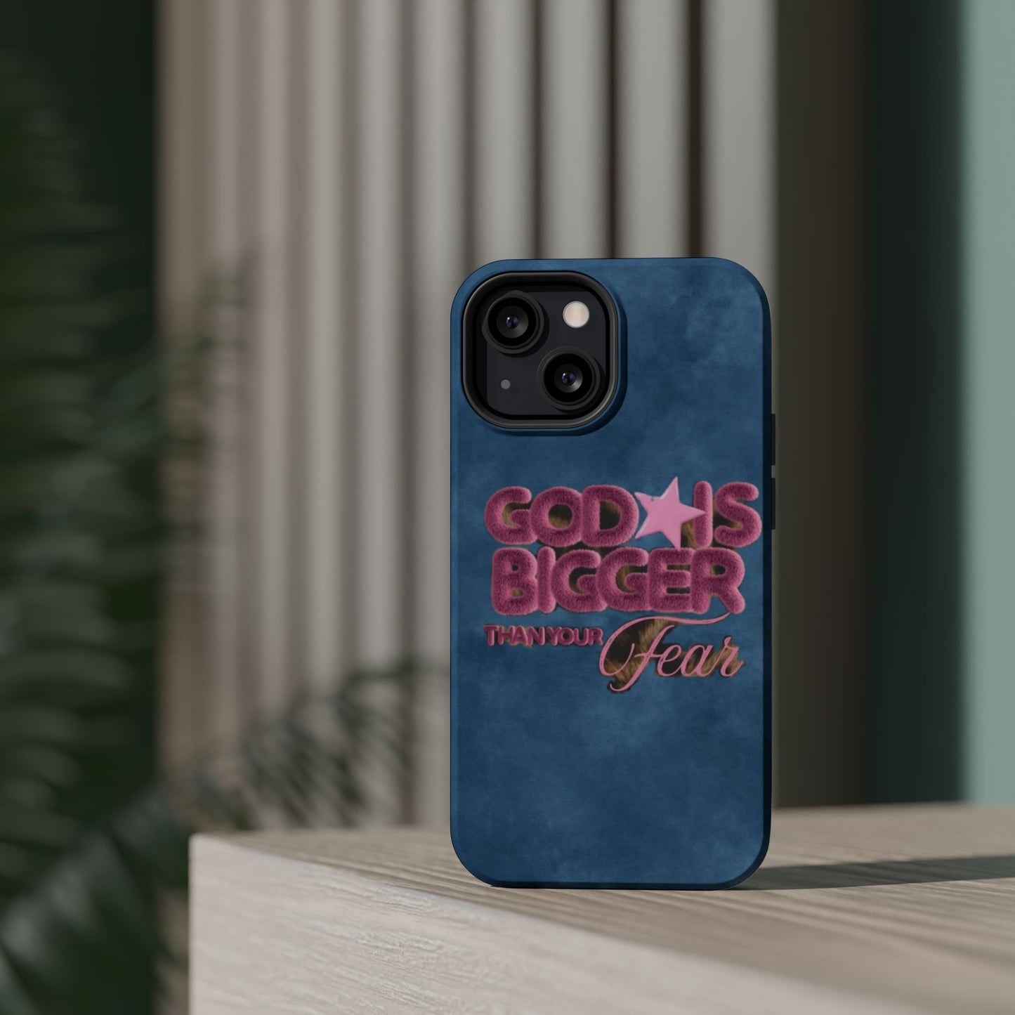 Phone Case — “God Is Bigger Than Your Fear” Magnetic Impact-Resistant Case