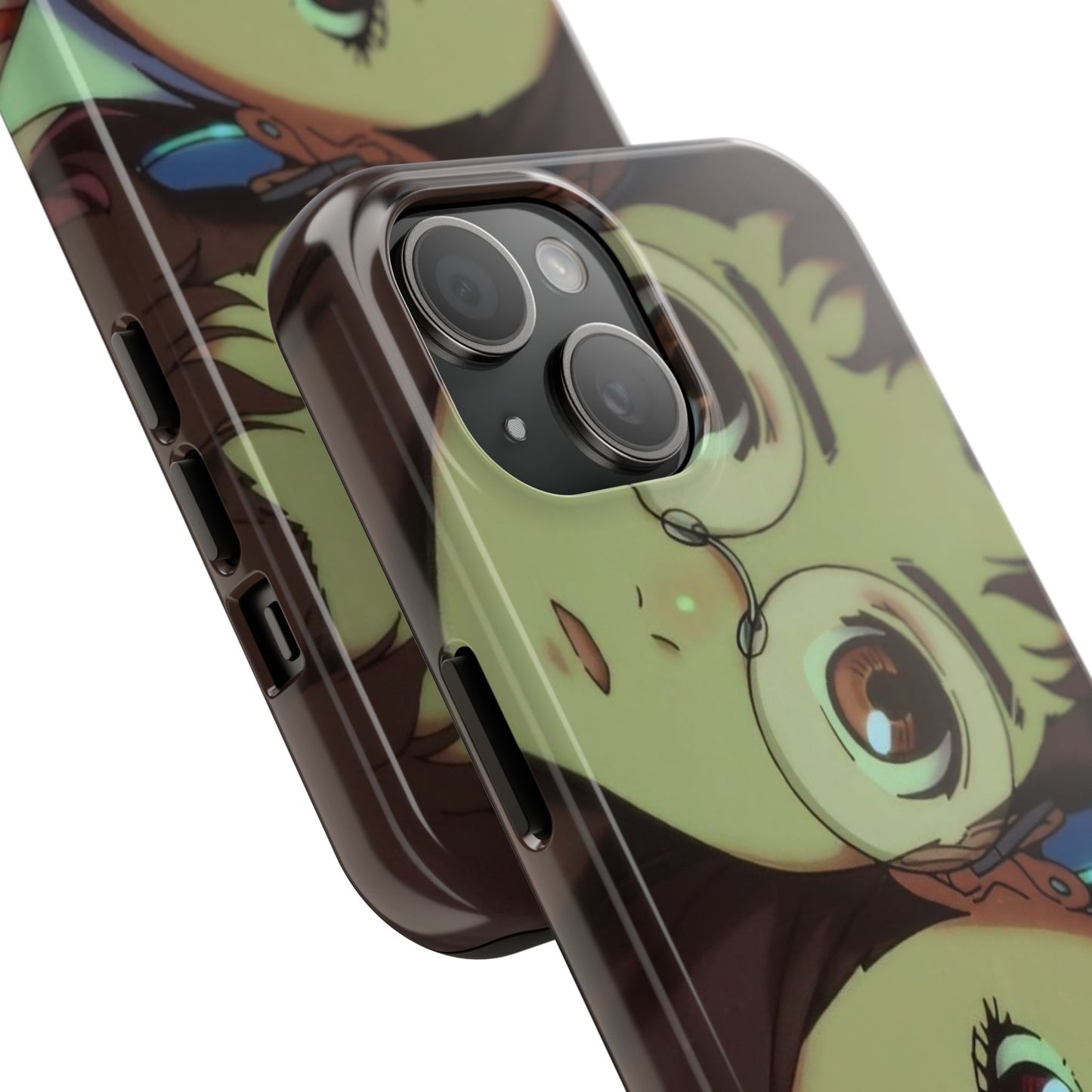 Anime Duo Tough Phone Case — Cute Chibi Sisters Protective Cover