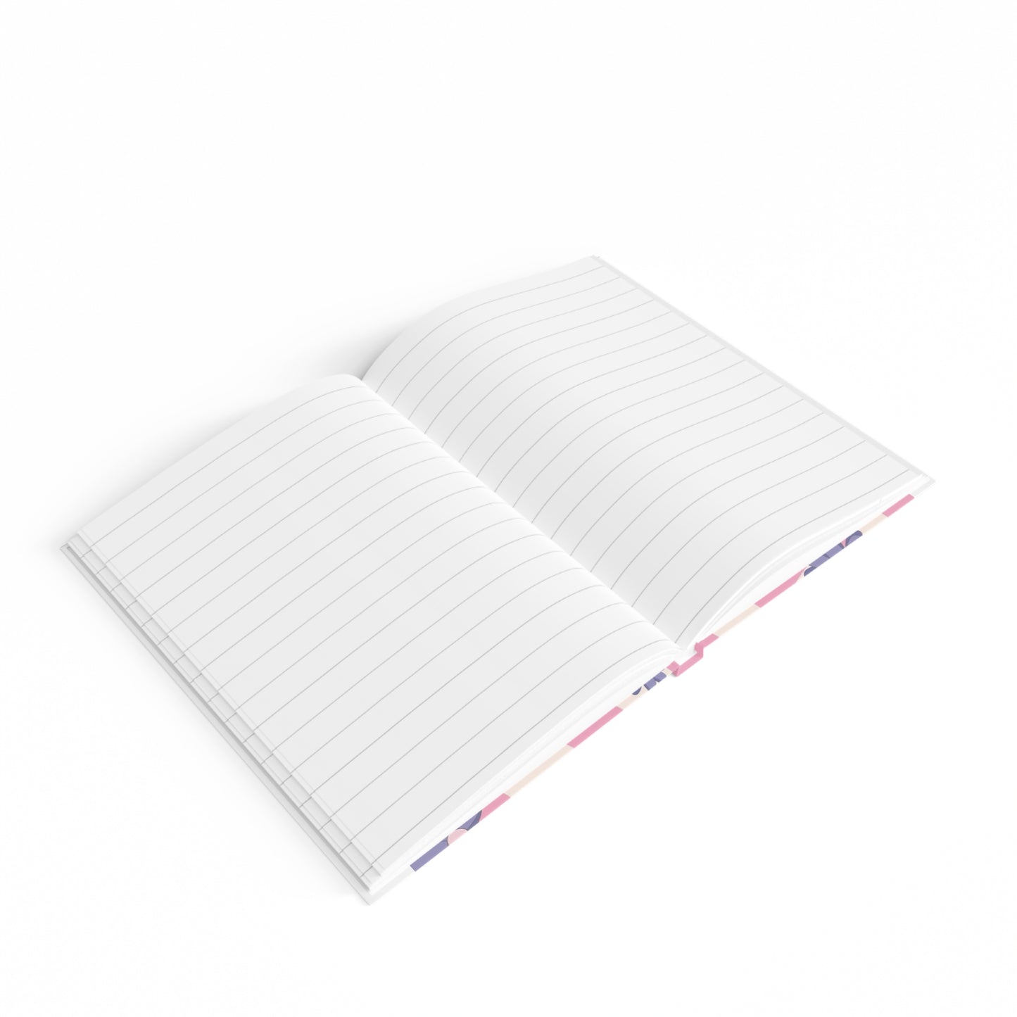 Ruled Journal — Pink Checker Daisy Notebook for Notes & Planning