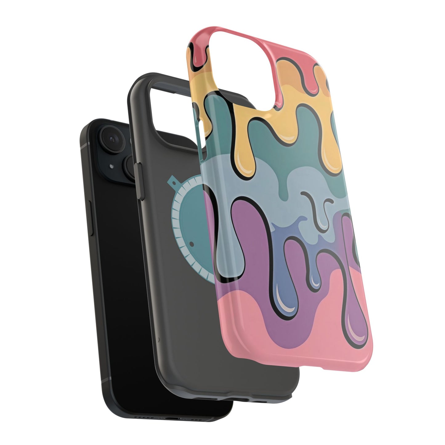 Colorful Drip Magnetic Phone Case — Impact-Resistant iPhone Cover