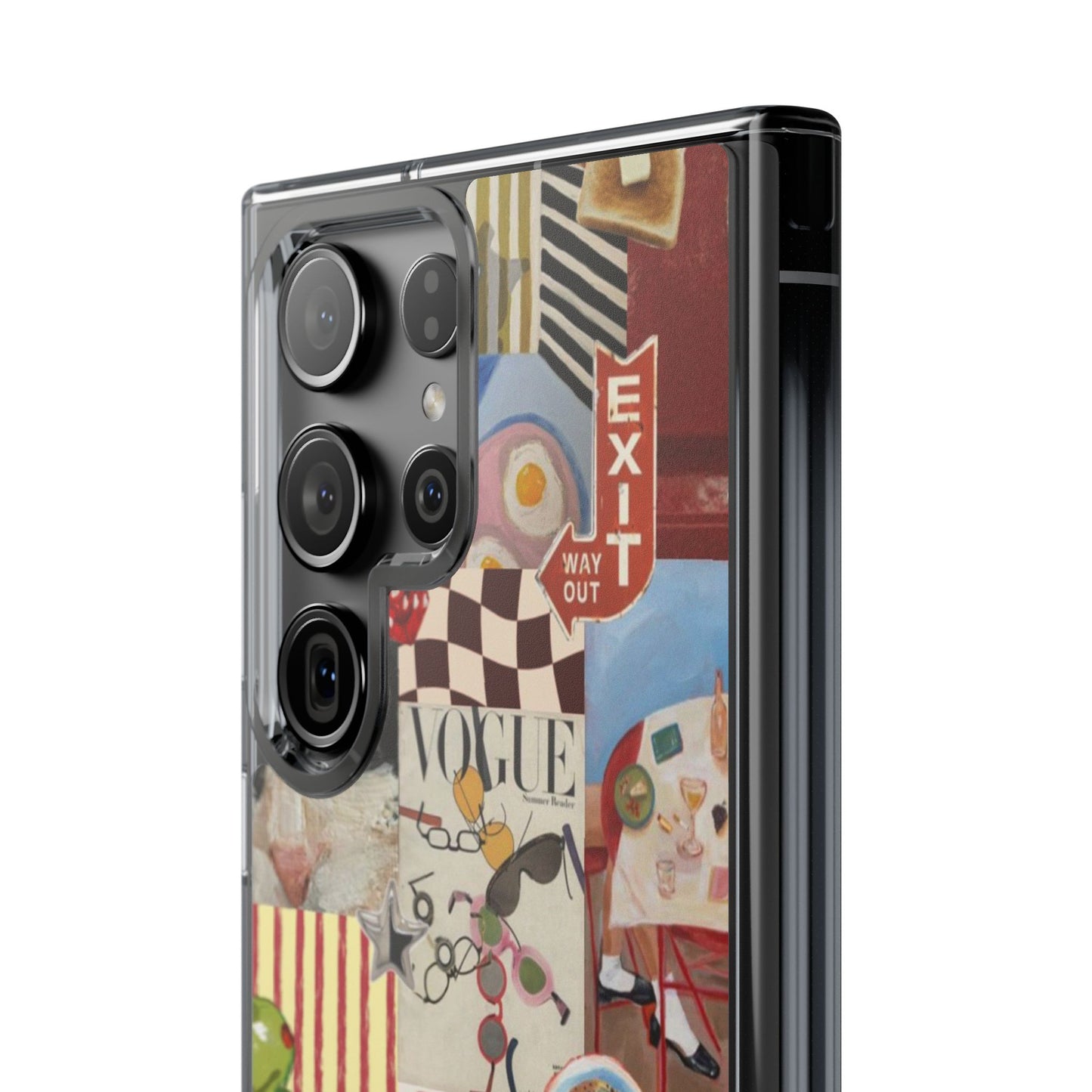 Collage Vintage Aesthetic Clear Impact-Resistant Phone Case