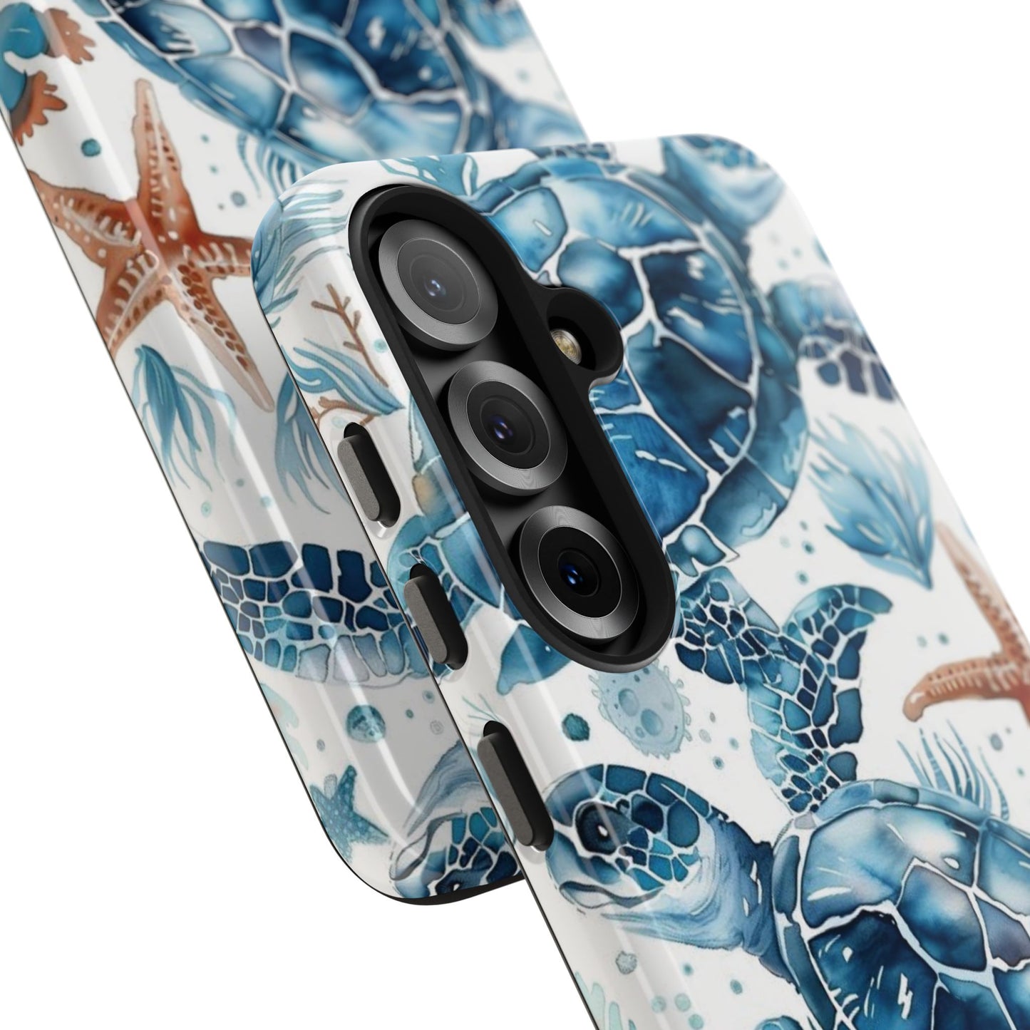 Sea Turtle Tough Phone Case — Blue Ocean Marine Life Protective Cover