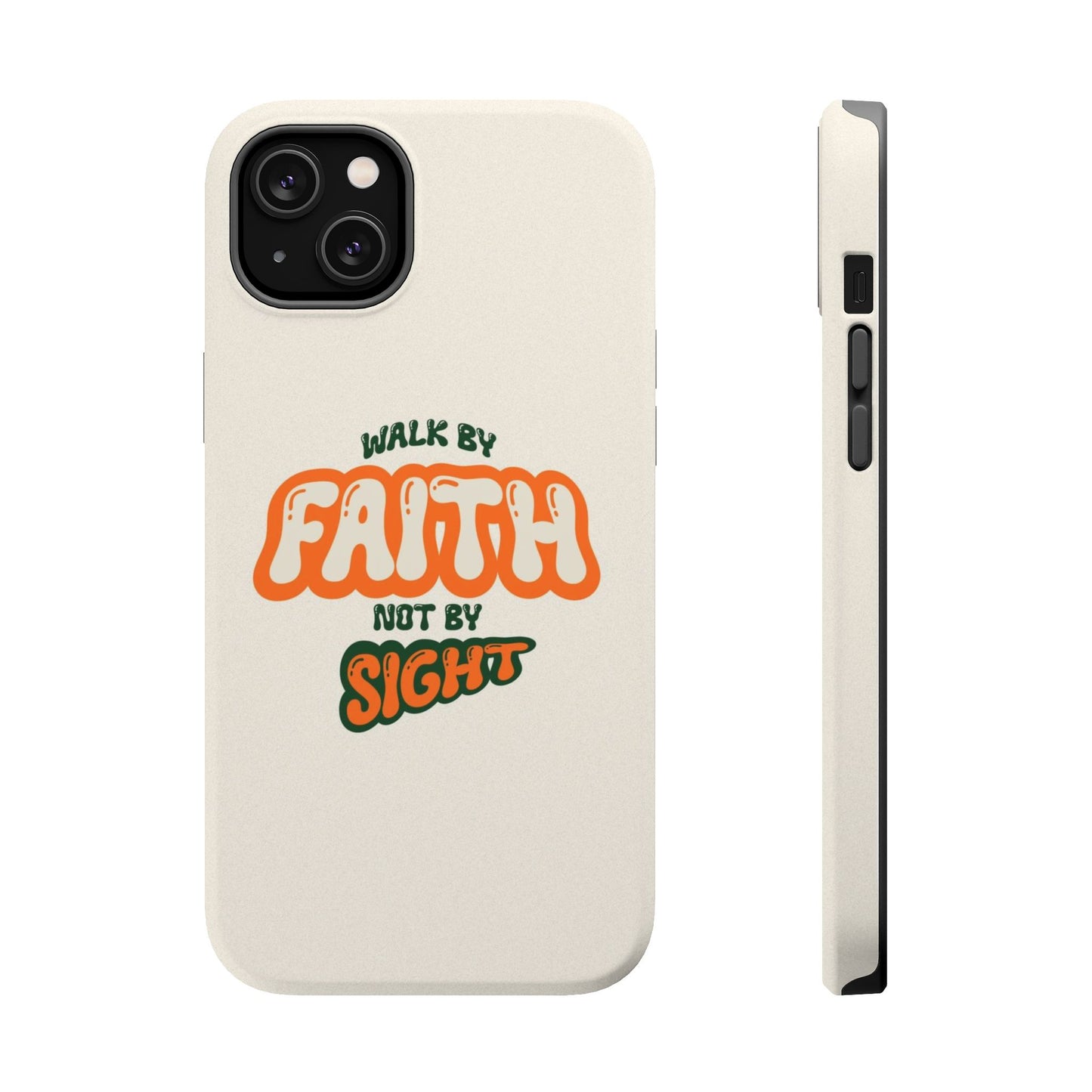Magnetic Impact-Resistant Case — "Walk by Faith Not by Sight" Inspirational Phone Cover