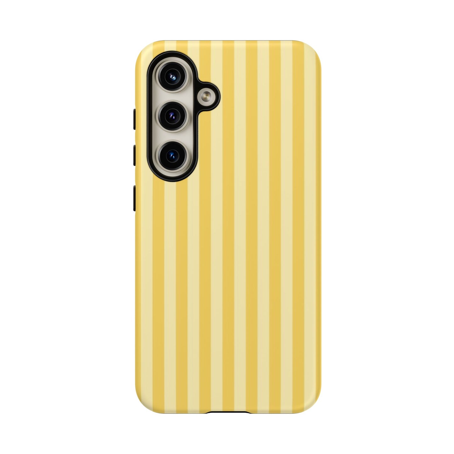 Yellow Stripe Tough Phone Case — Durable Protective iPhone Cover