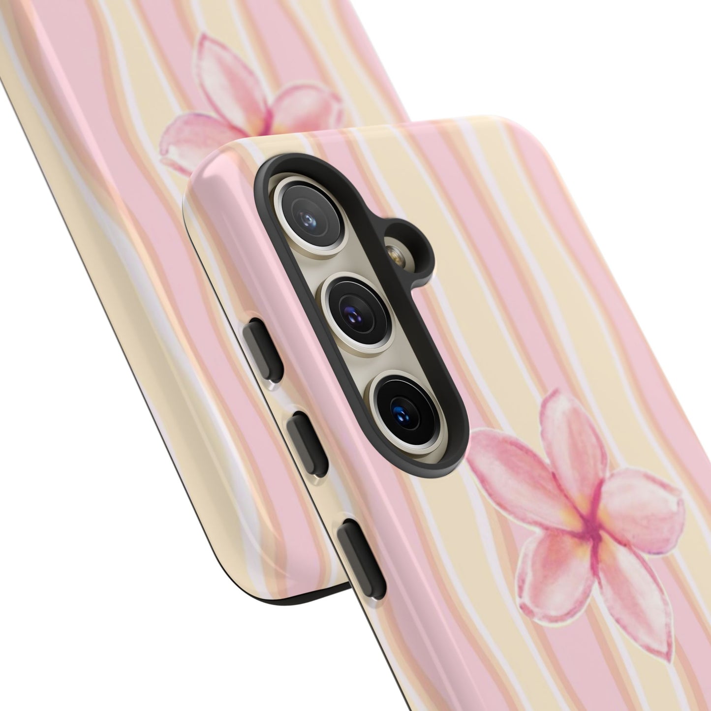 Pink Plumeria Phone Case - Tropical Floral Tough Phone Case