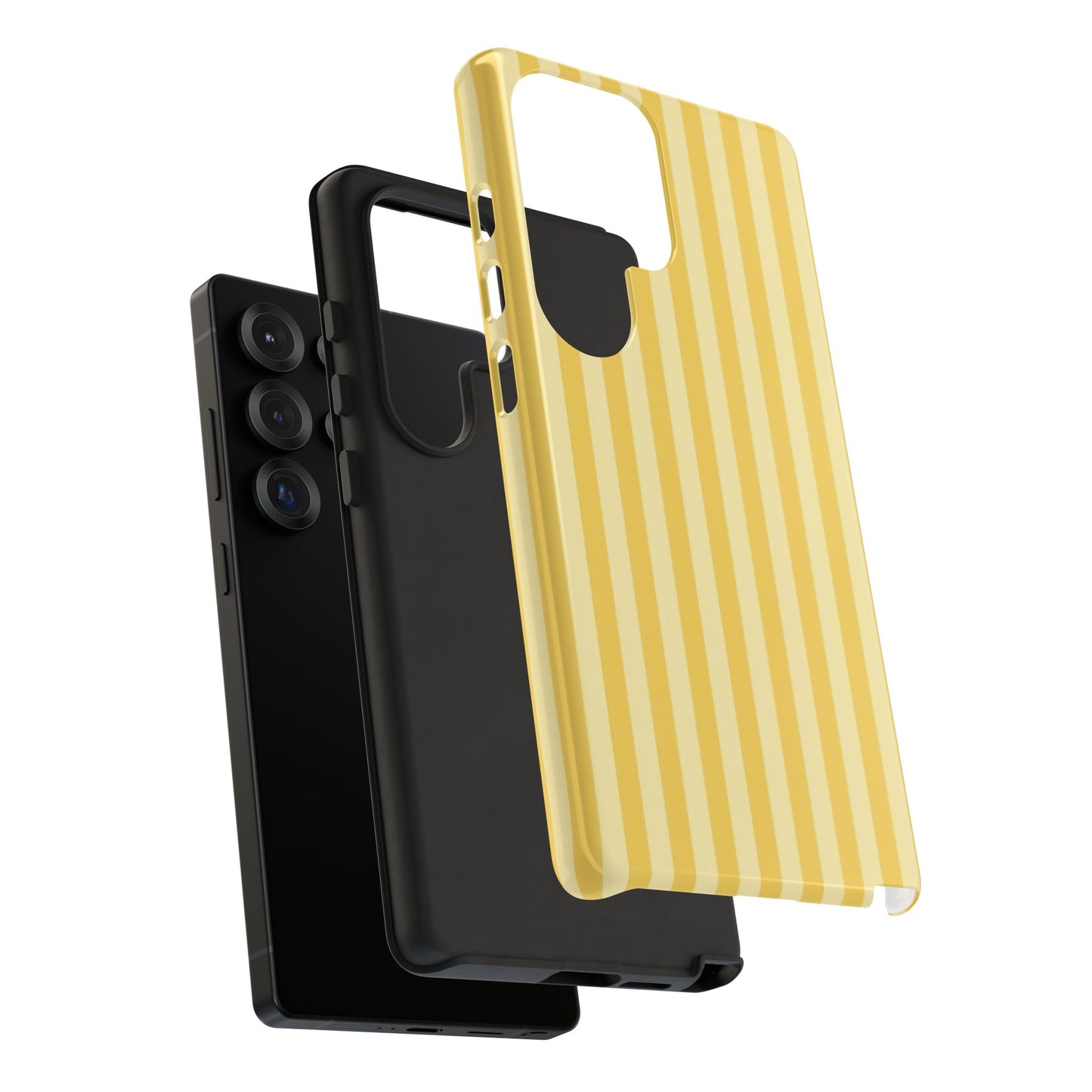 Yellow Stripe Tough Phone Case — Durable Protective iPhone Cover