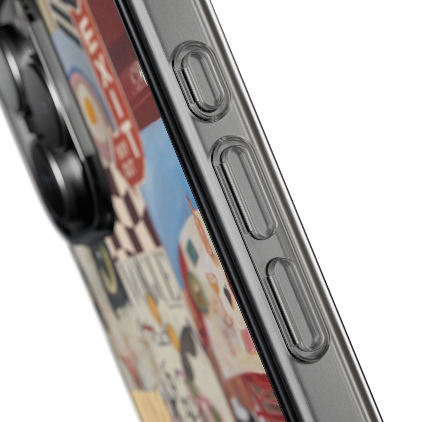 Collage Vintage Aesthetic Clear Impact-Resistant Phone Case