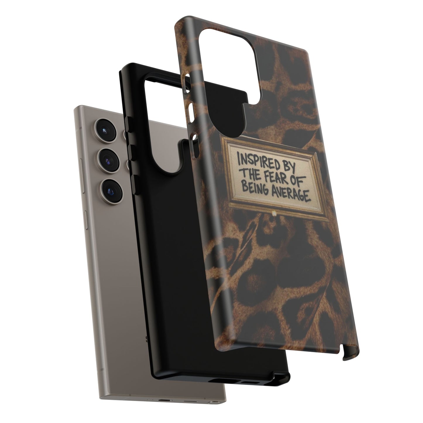 Leopard 'Inspired by the Fear of Being Average' Phone Case