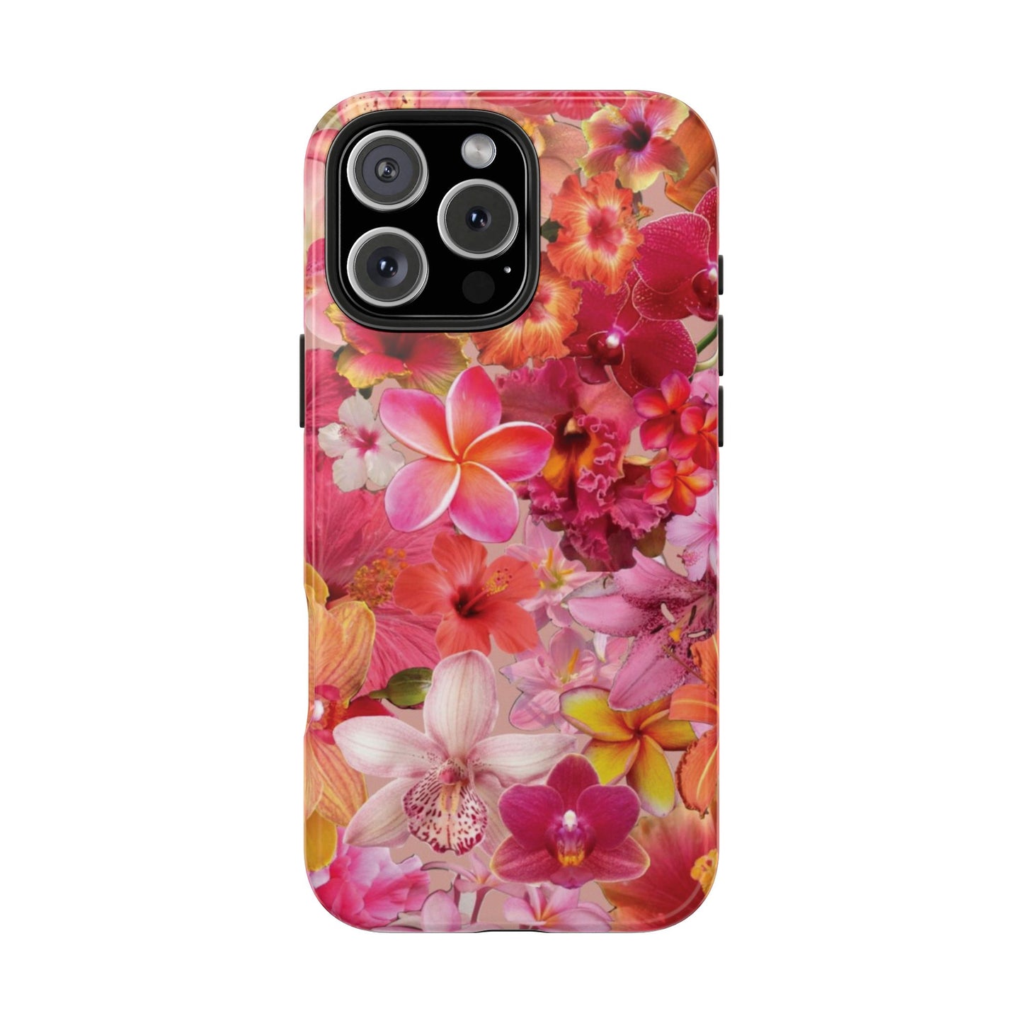 Tough Phone Case — Pink Tropical Floral Orchids Phone Cover