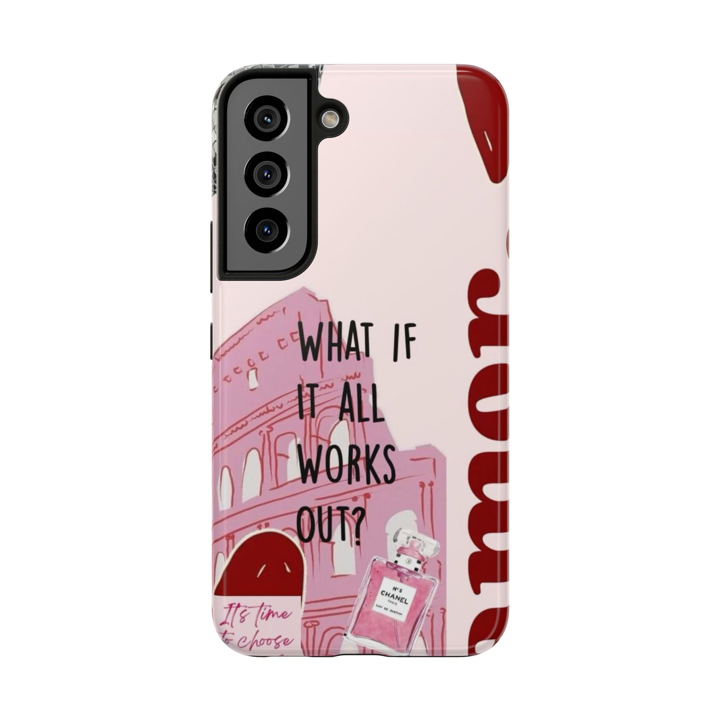 What If It All Works Out Phone Case - Pink Motivational Tough Case