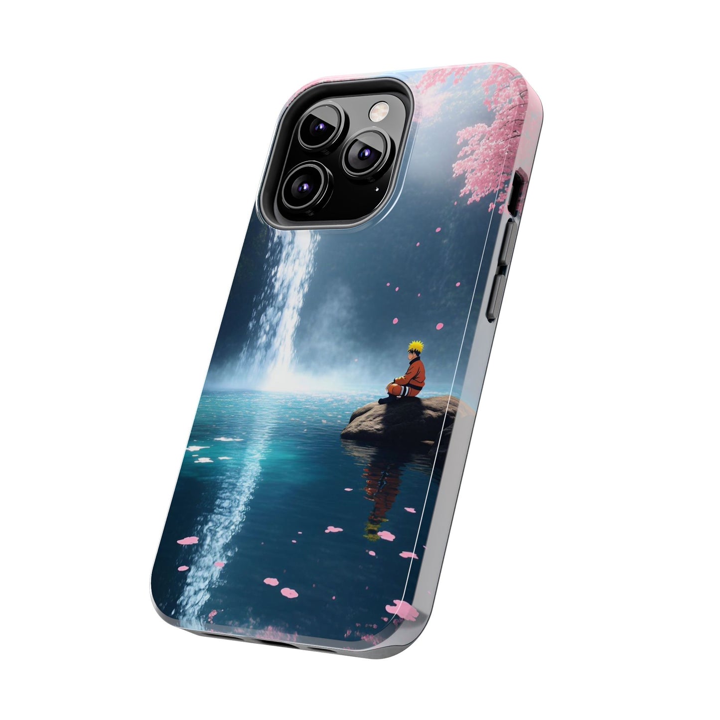 Naruto Scenic Tough Phone Case — Waterfall Meditation Anime Cover