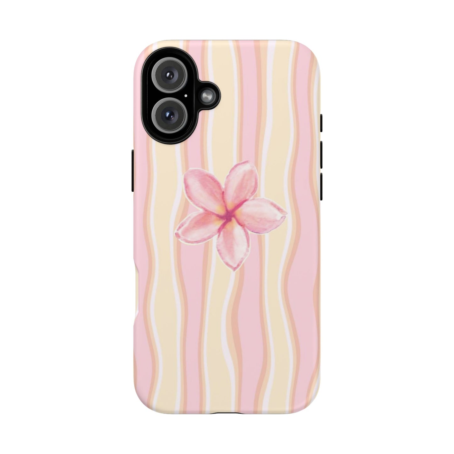 Pink Plumeria Phone Case - Tropical Floral Tough Phone Case