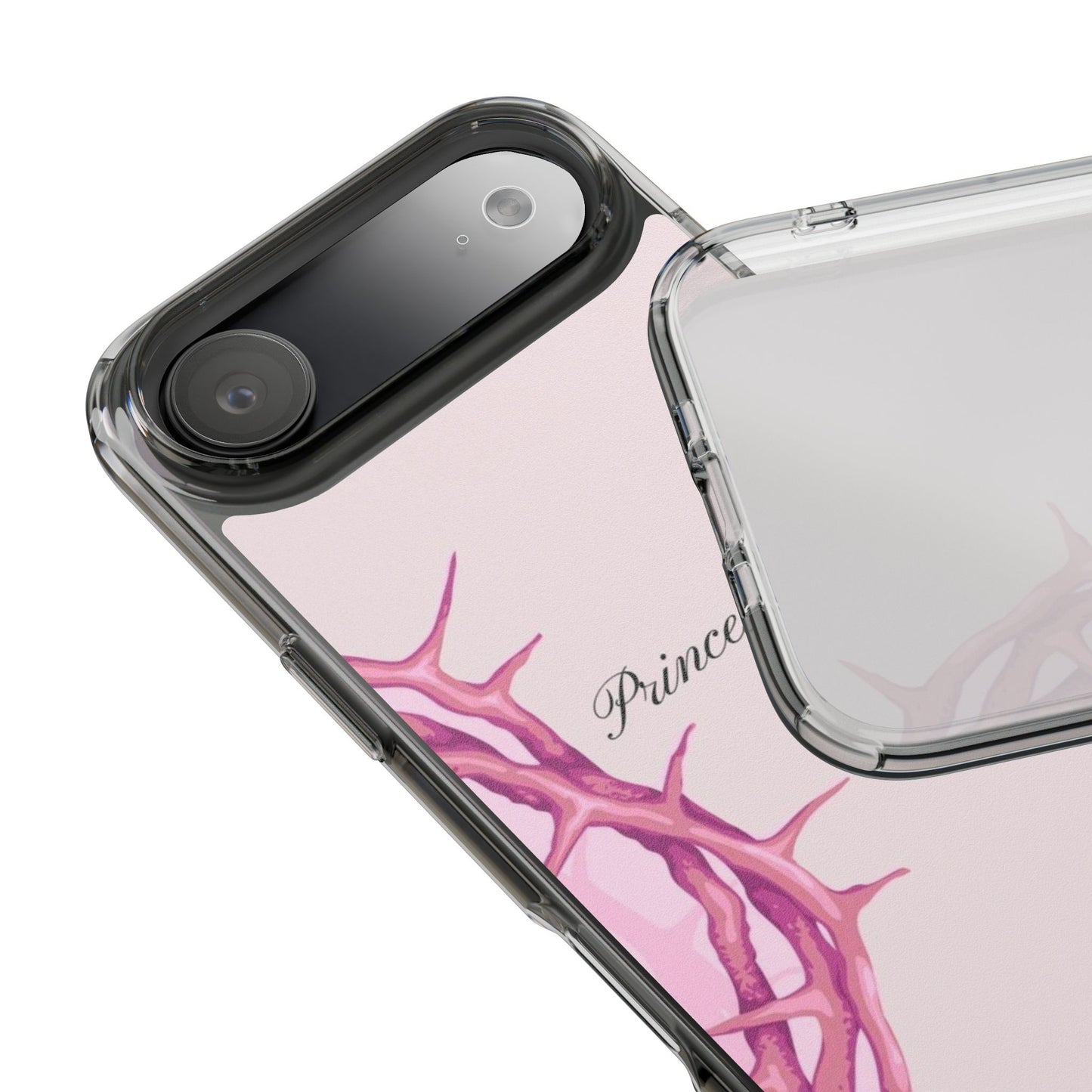 Phone Case — "Princess of God" Pink Crown of Thorns Clear Impact-Resistant Case