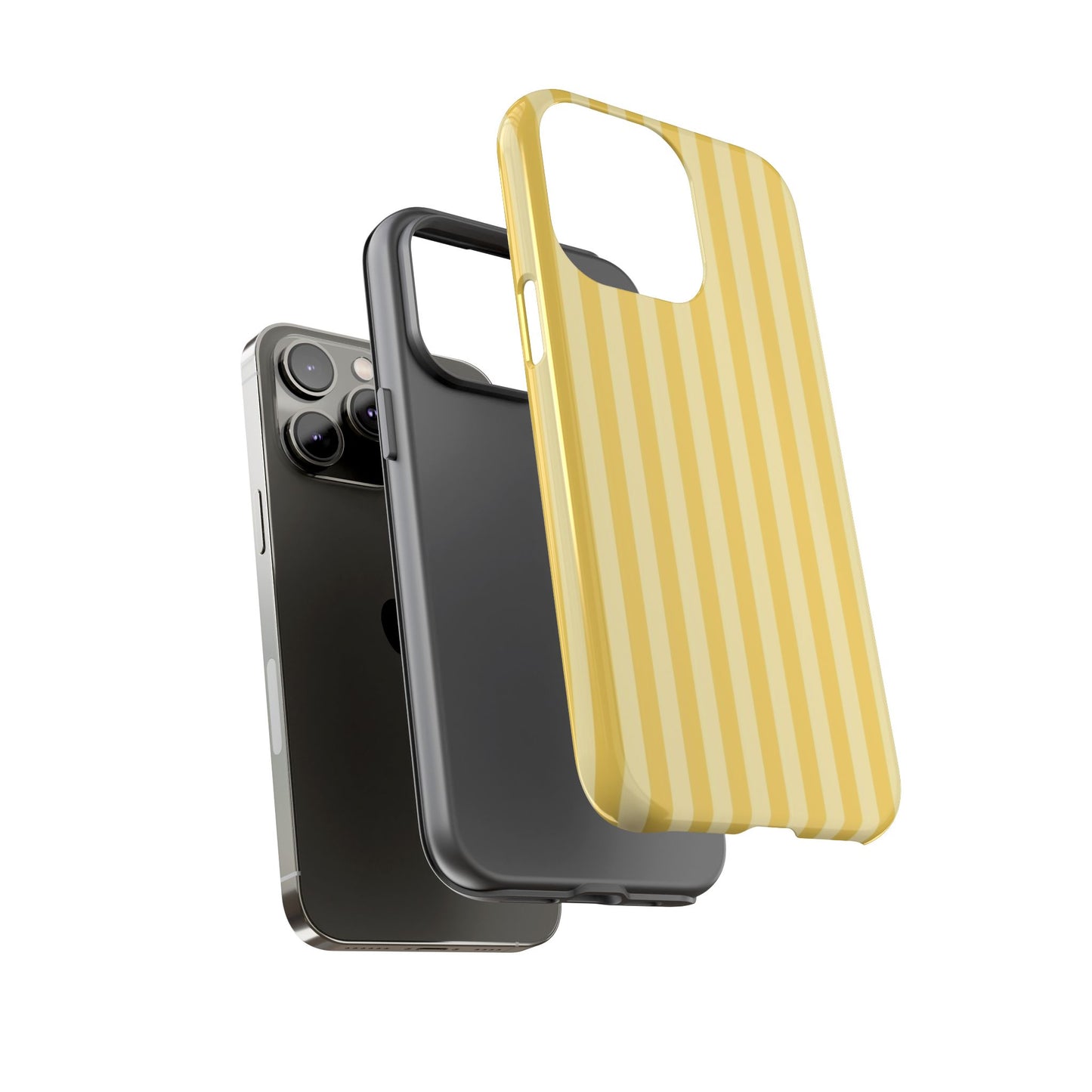 Yellow Stripe Tough Phone Case — Durable Protective iPhone Cover