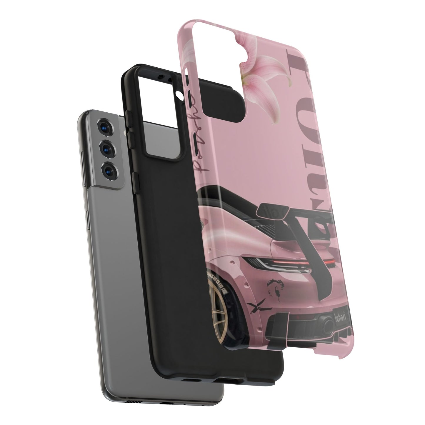 Pink Racing Car Tough Phone Case — 'Queen' Sportback Design