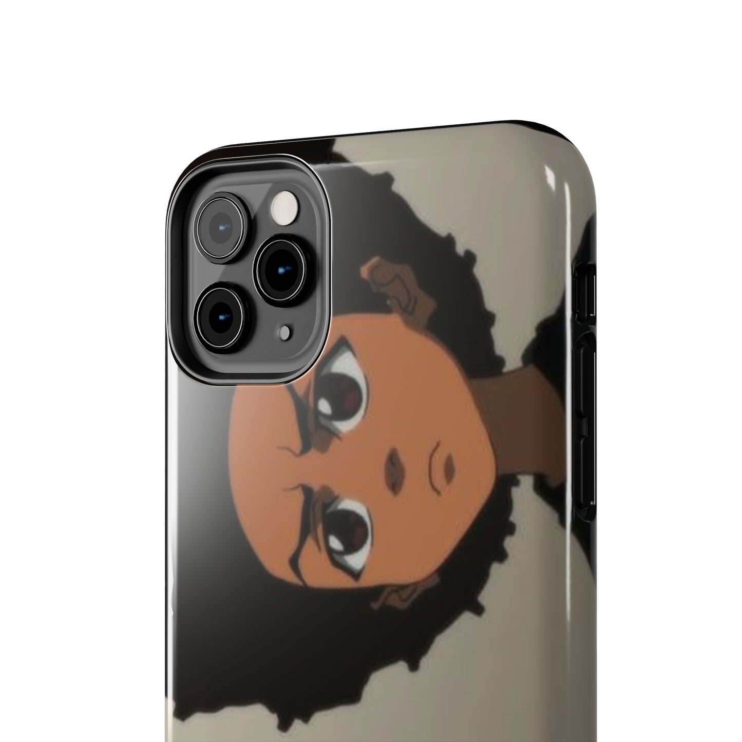 Tough Phone Case — Afro Anime Duo Face Design, Protective Shockproof Cover