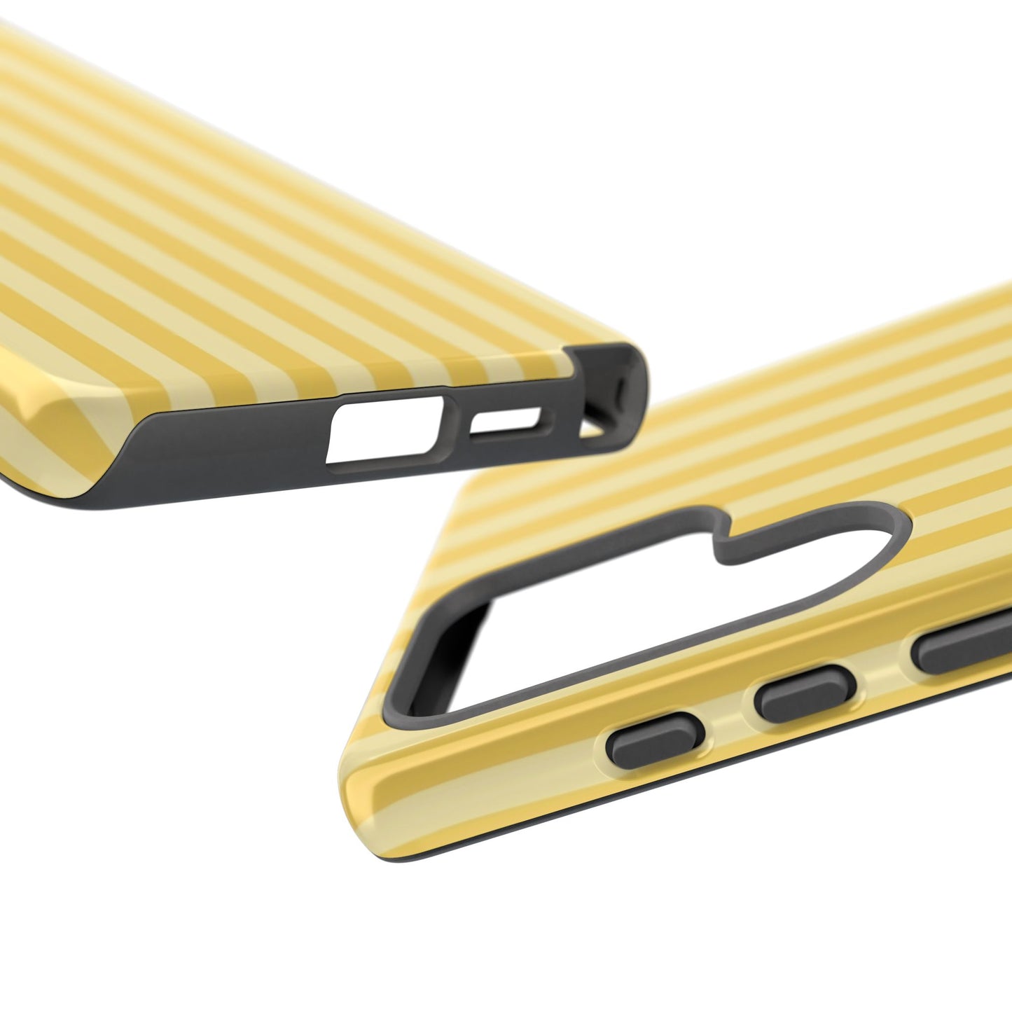 Yellow Stripe Tough Phone Case — Durable Protective iPhone Cover