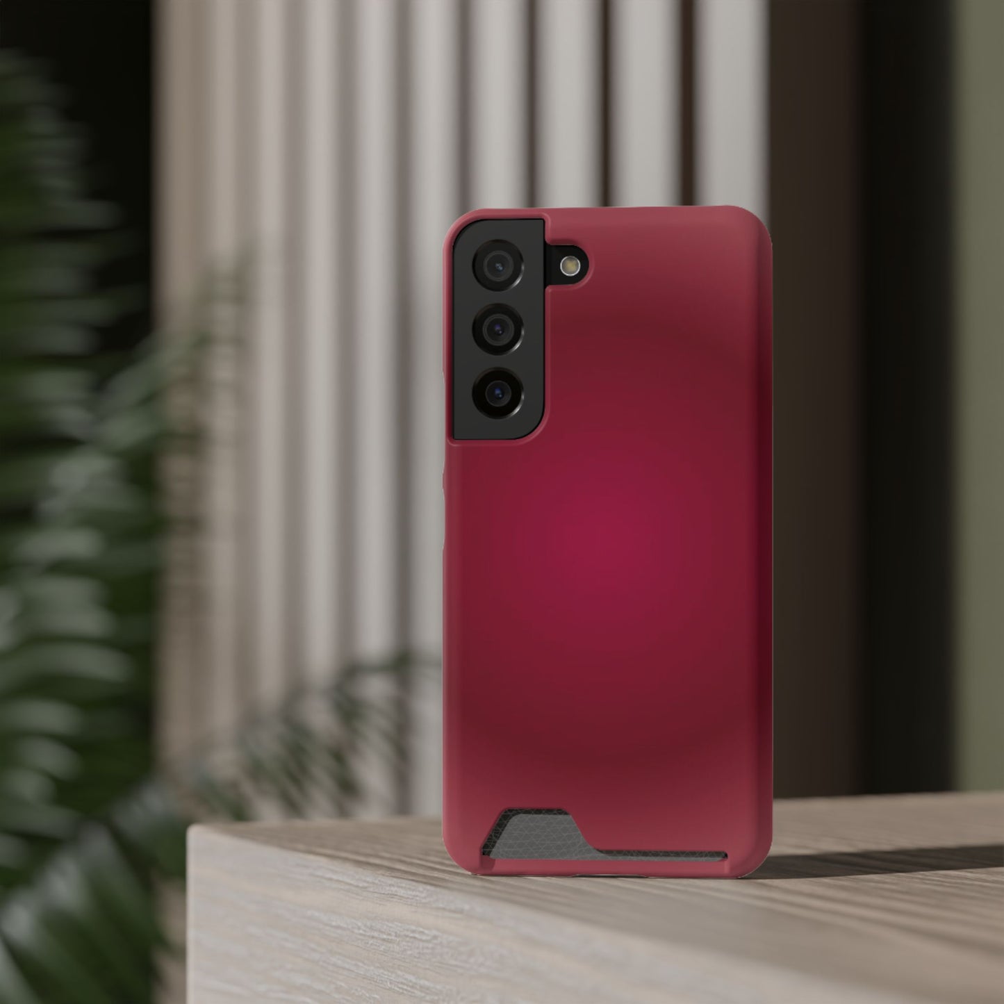 Slim Card-Holder Phone Case — Magnetic Red Wallet Cover