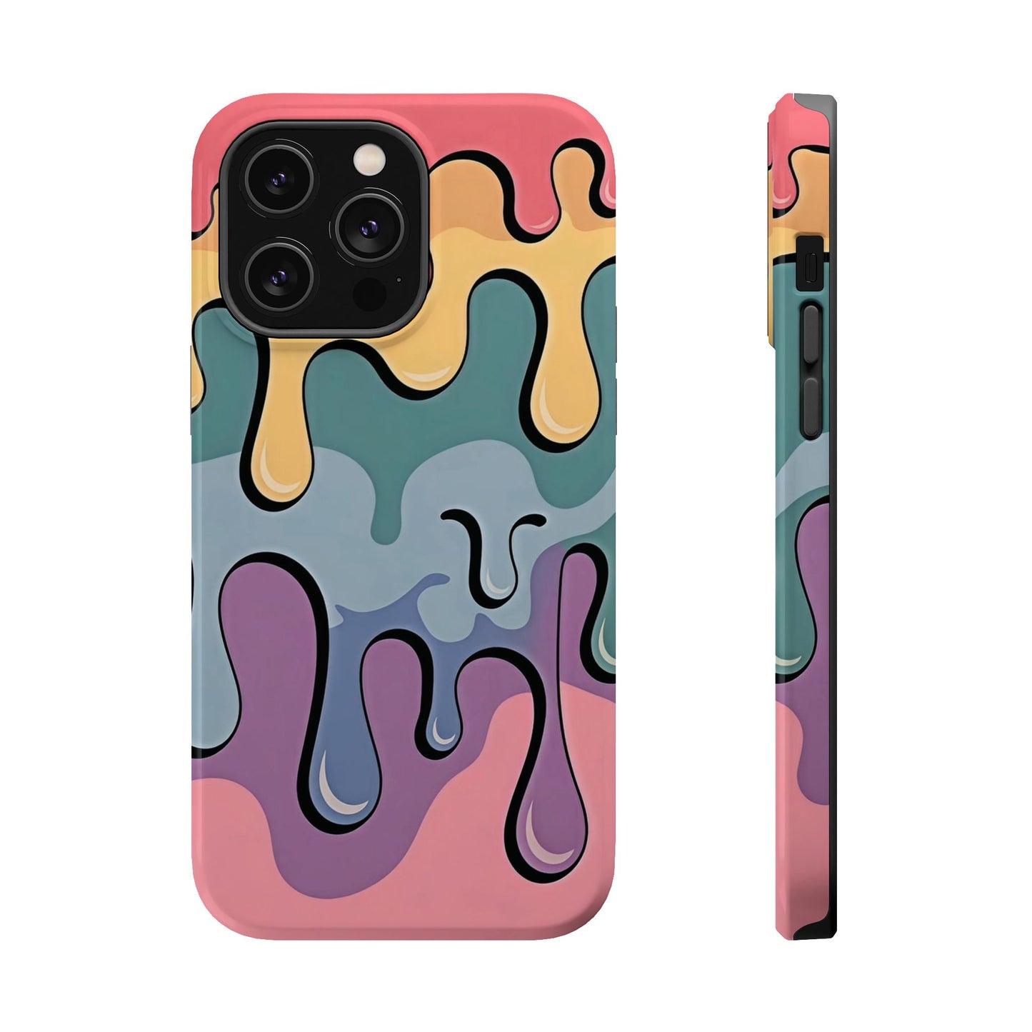 Colorful Drip Magnetic Phone Case — Impact-Resistant iPhone Cover
