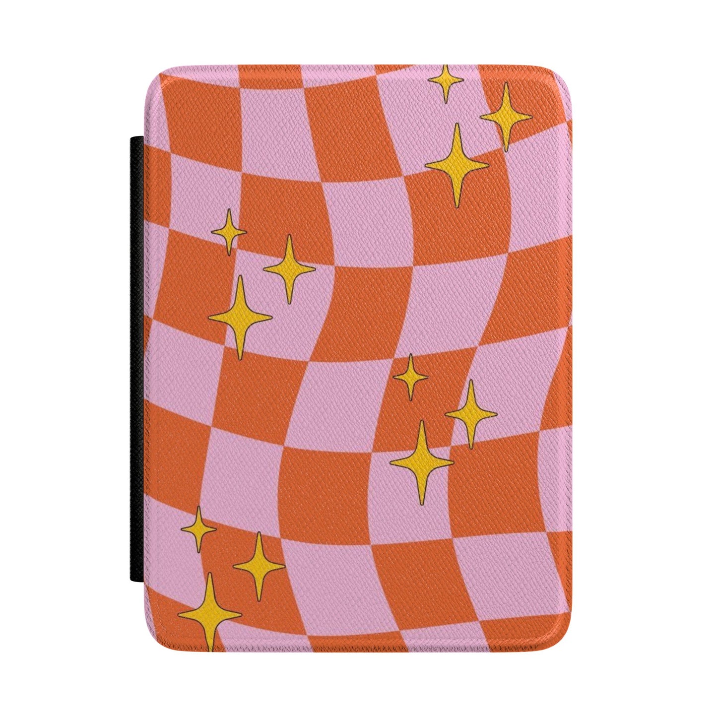 Kindle Case — Retro Checkerboard Sparkle E-Reader Cover