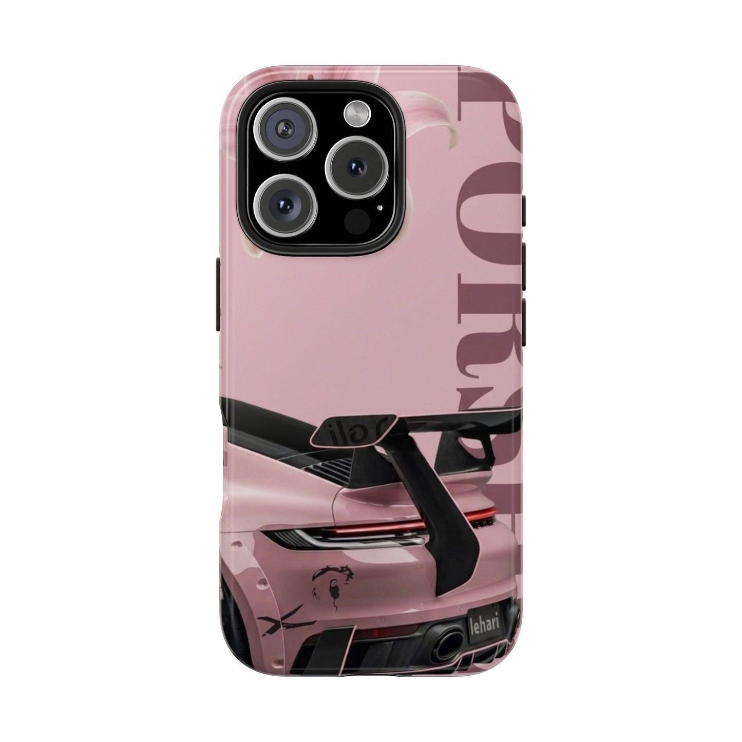 Pink Racing Car Tough Phone Case — 'Queen' Sportback Design