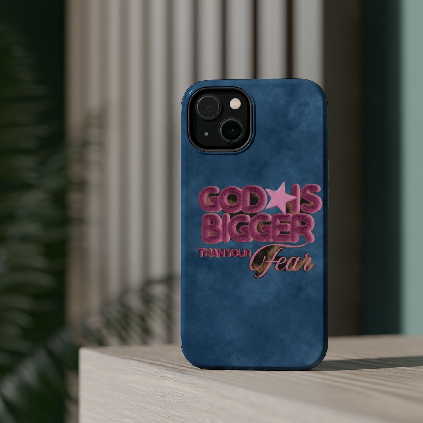 Phone Case — “God Is Bigger Than Your Fear” Magnetic Impact-Resistant Case