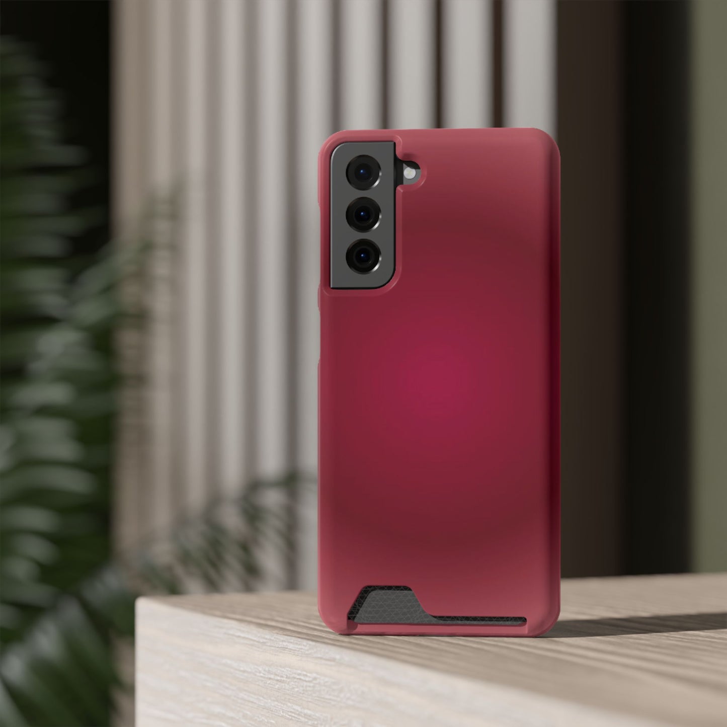 Slim Card-Holder Phone Case — Magnetic Red Wallet Cover