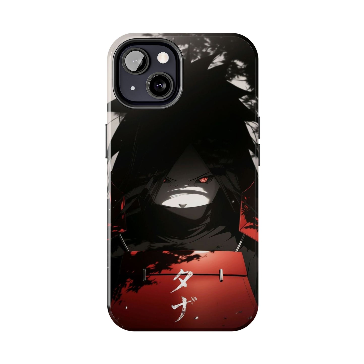 Anime Dark Ninja Phone Case — Red Eye Silhouette Tough Phone Case