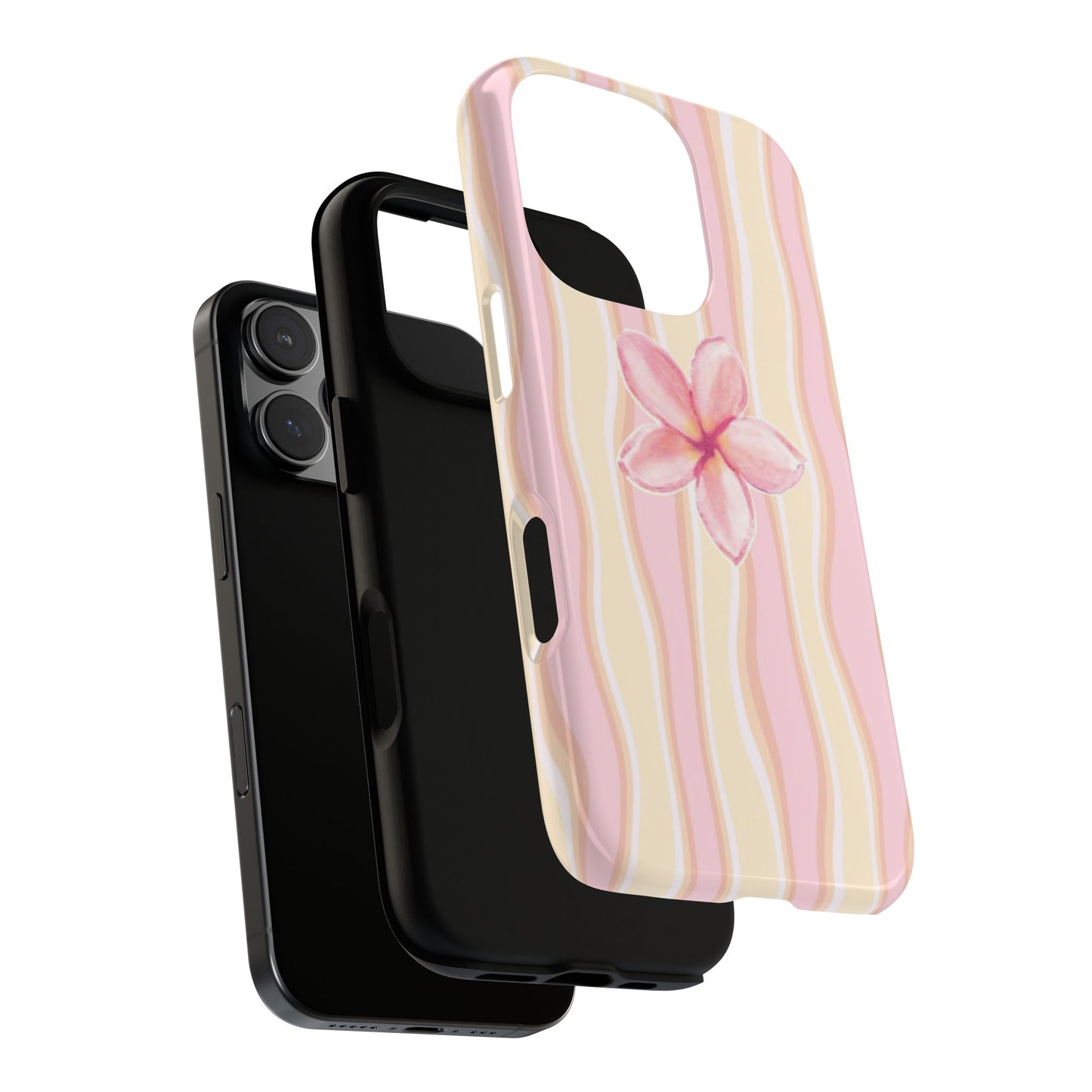 Pink Plumeria Phone Case - Tropical Floral Tough Phone Case