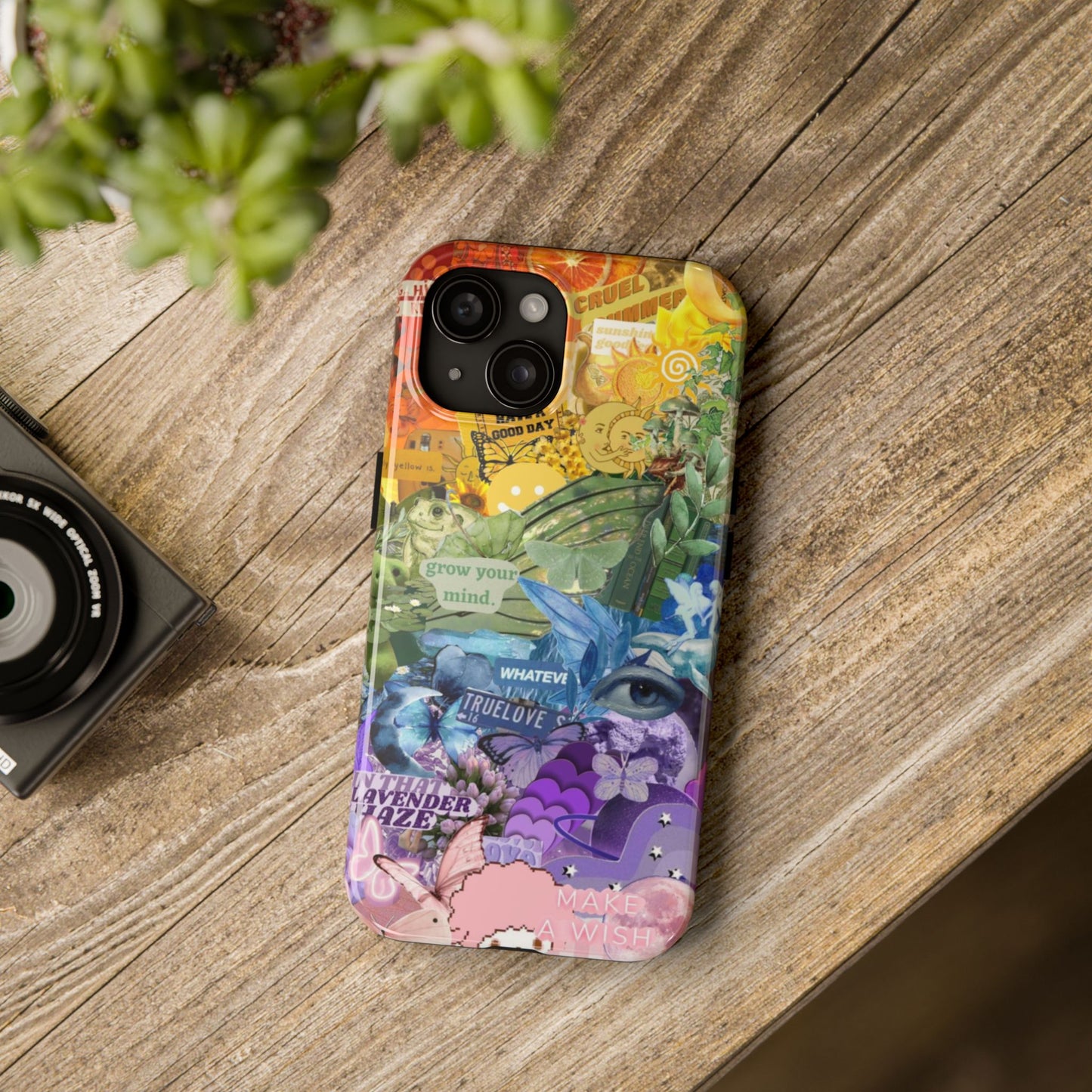 Collage Art Phone Case — 'Grow Your Mind' Lavender Haze Tough Case