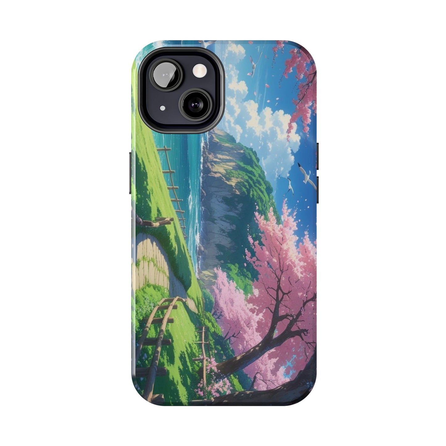 Tough Phone Case — Scenic Cherry Blossom Landscape Phone Cover