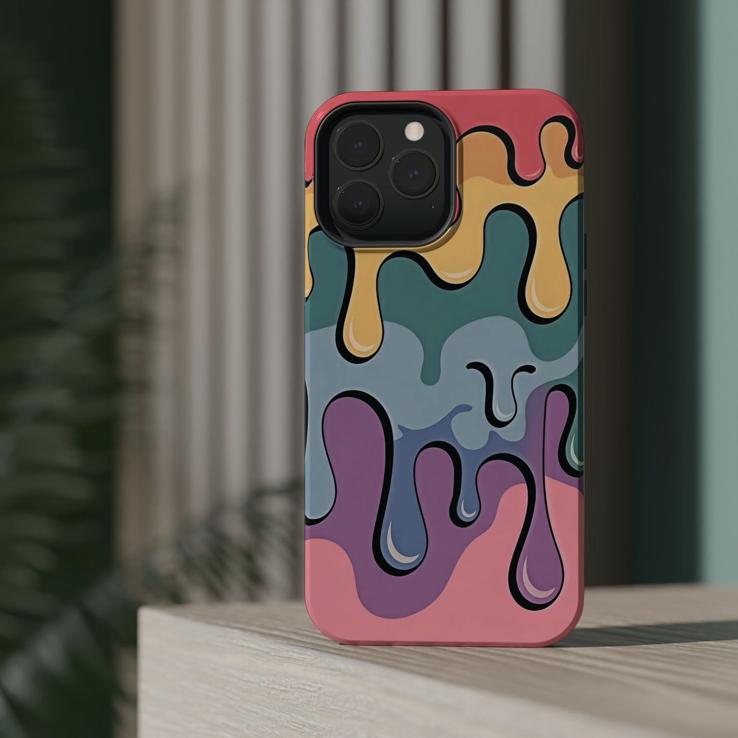 Colorful Drip Magnetic Phone Case — Impact-Resistant iPhone Cover
