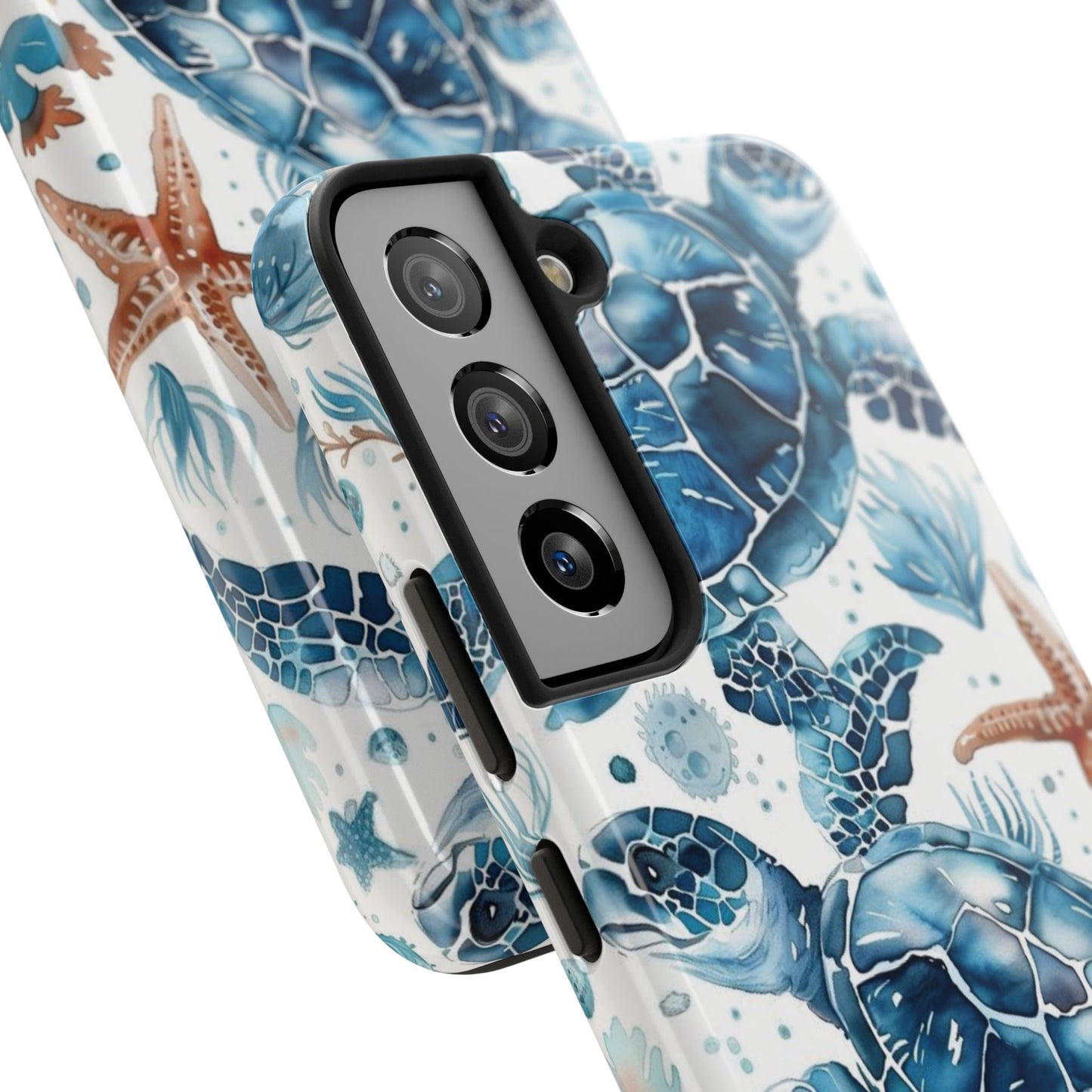 Sea Turtle Tough Phone Case — Blue Ocean Marine Life Protective Cover